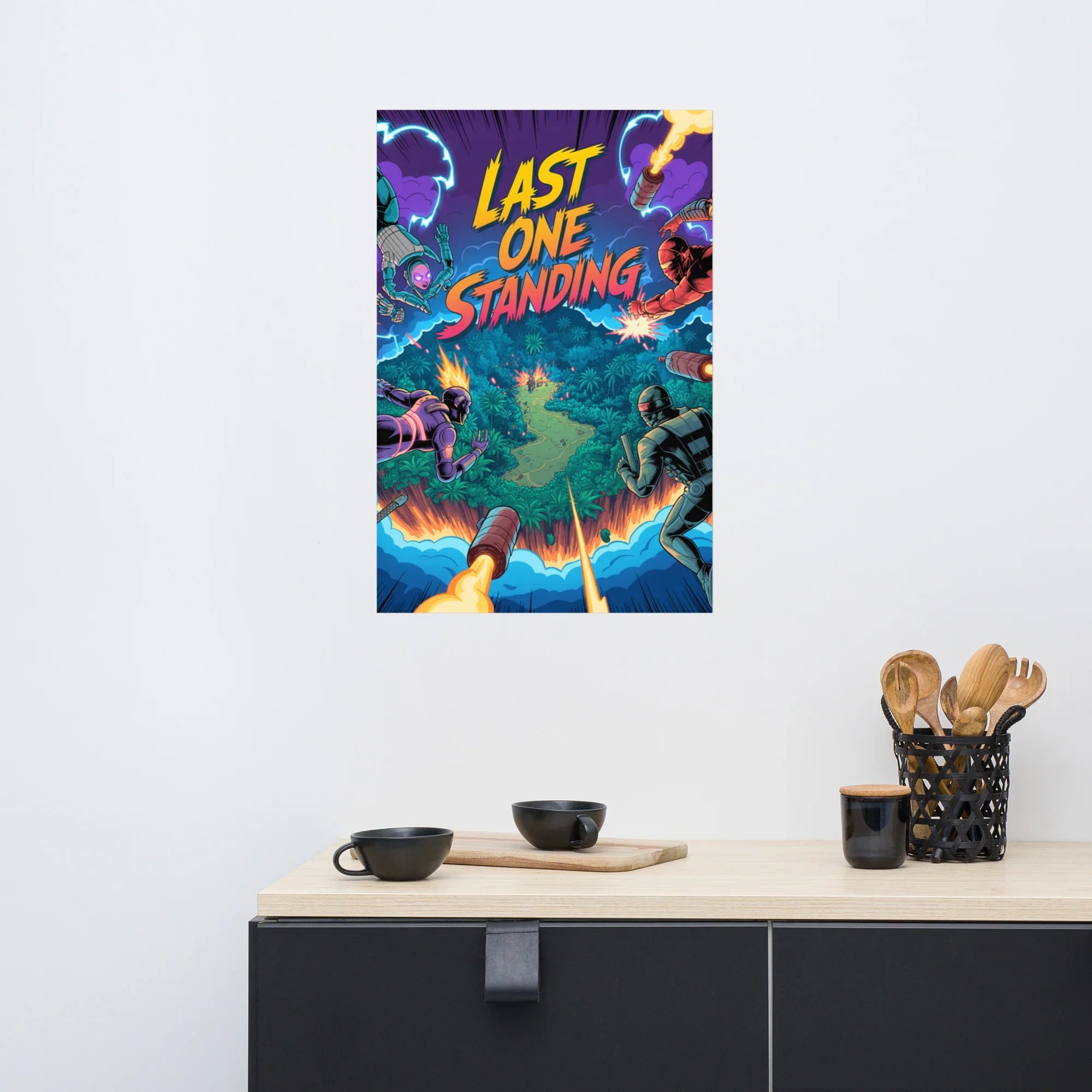 Last One Standing – Battle Royale Comic Action Gaming Poster - RaZits