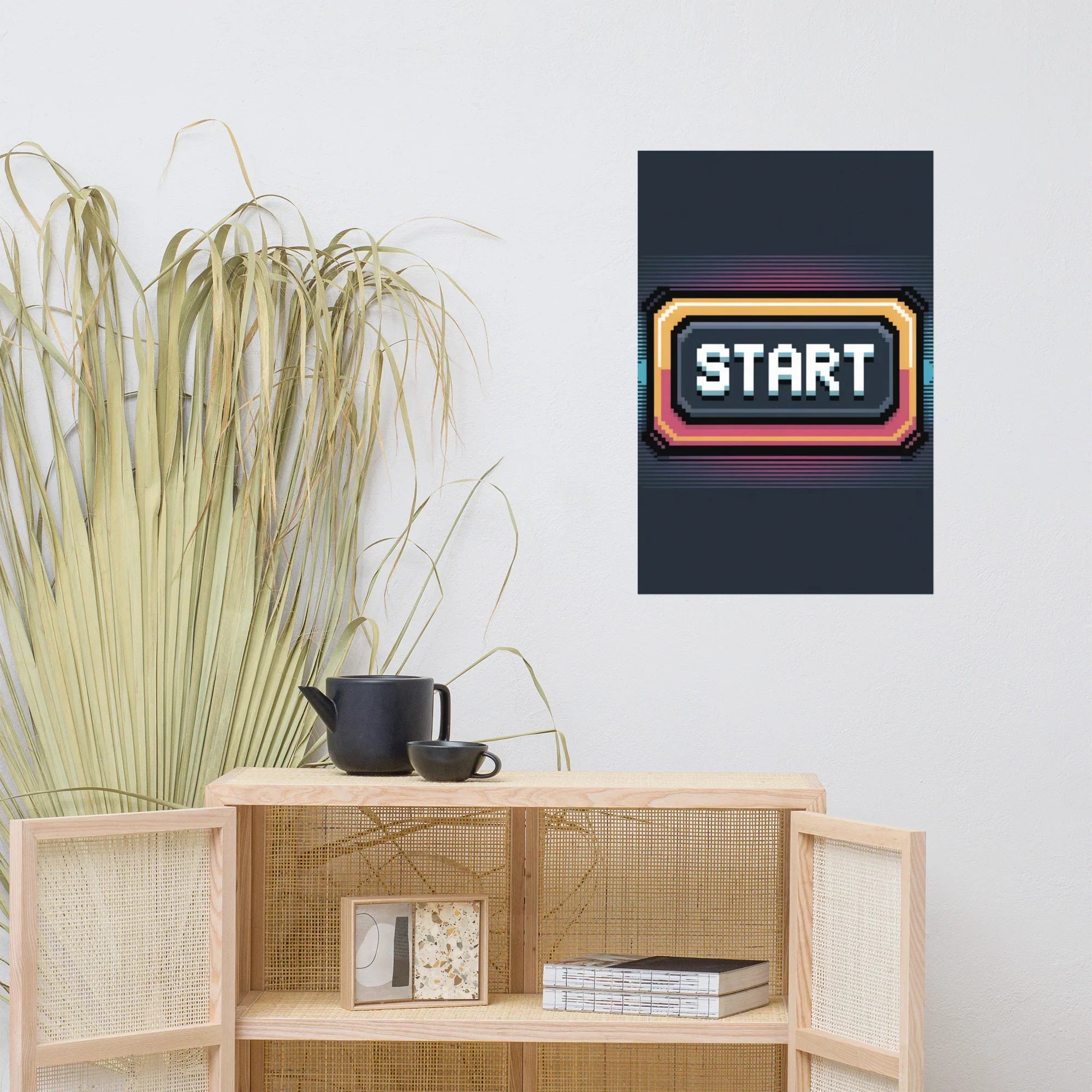 START – Retro Pixel Gaming Artwork for Arcade Lovers - RaZits