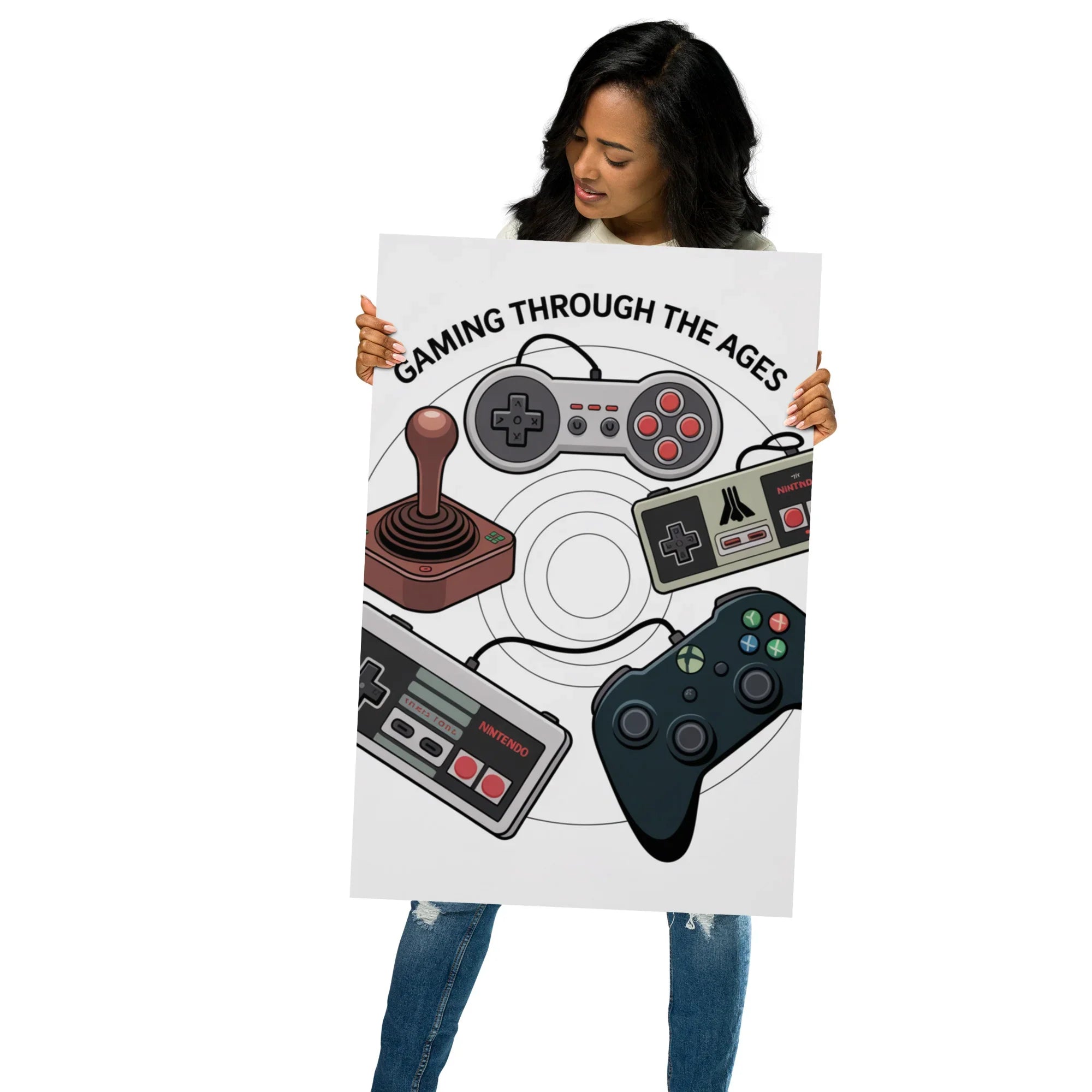 Gaming Through the Ages – Epic Gamer Room Decor Wall Art - RaZits