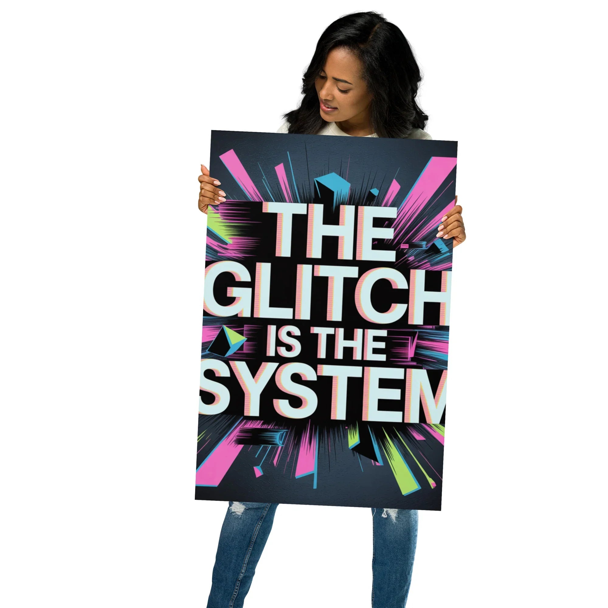 The Glitch Is the System – Gamer Room Decor Retro Gaming Poster Wall Art - RaZits