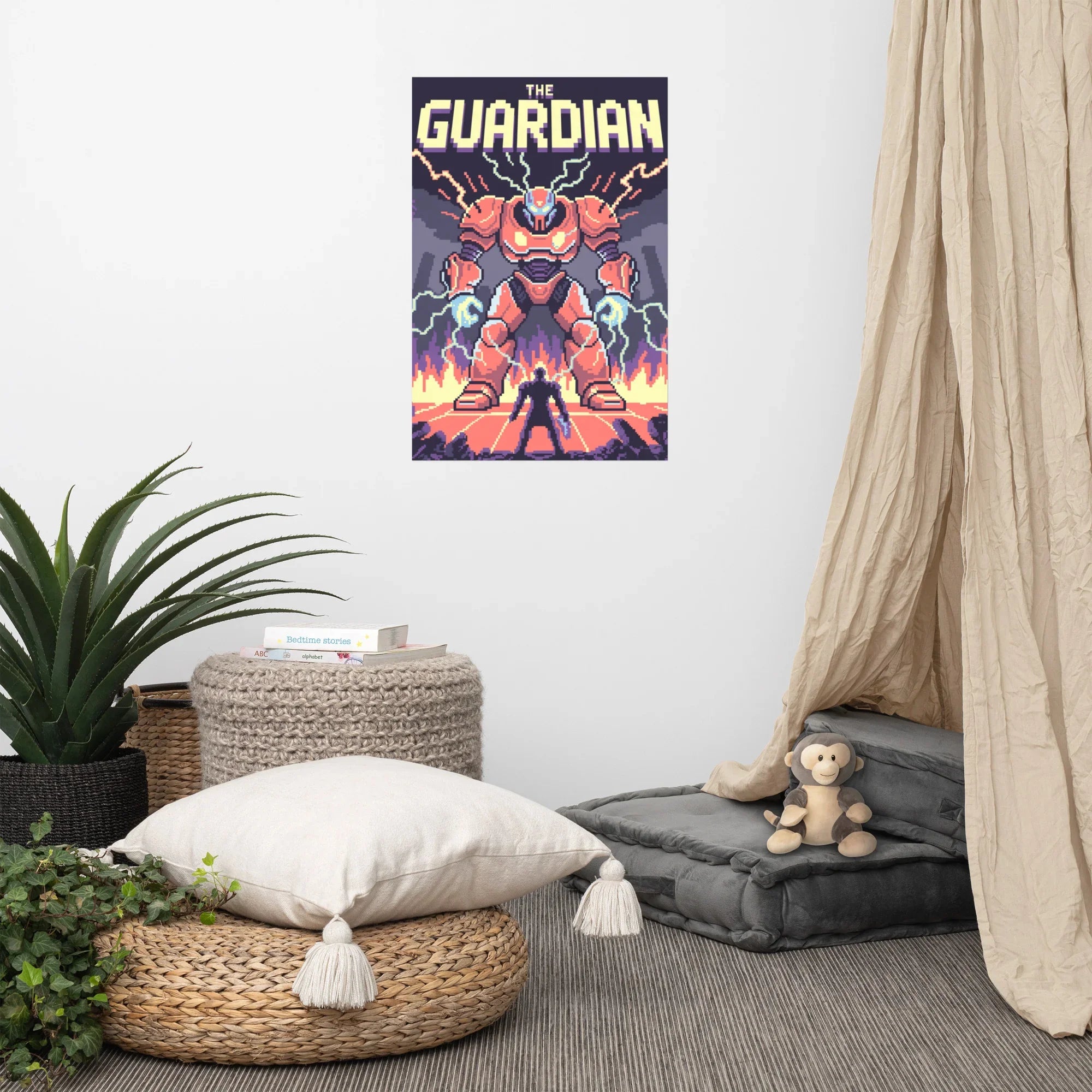 The Guardian – Pixel Mecha Showdown Poster - RaZits