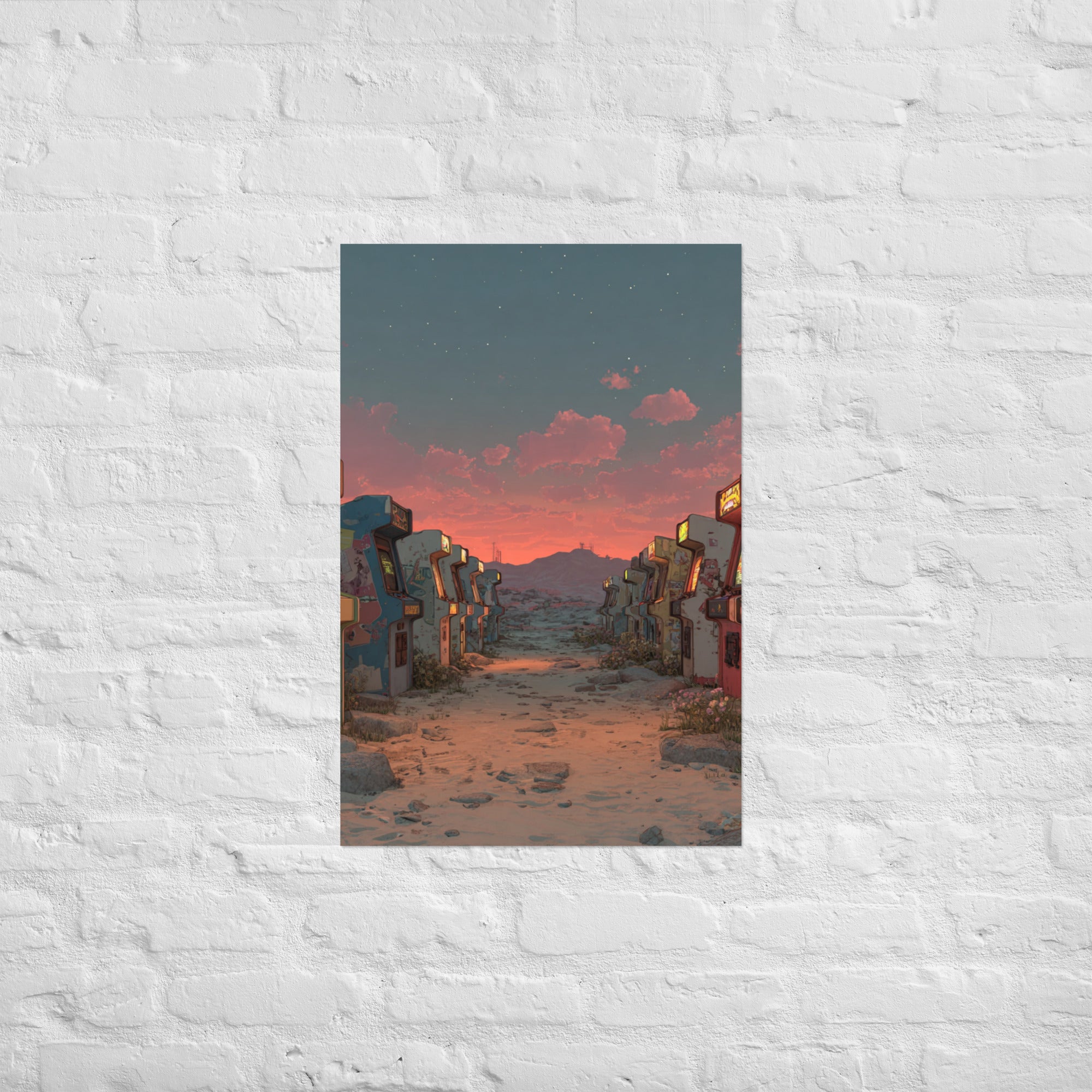 Vintage Arcade Wall Art — The Marquee Boneyard | Premium Retro Gaming Collectible – enhanced matte paper poster in 20x30 front