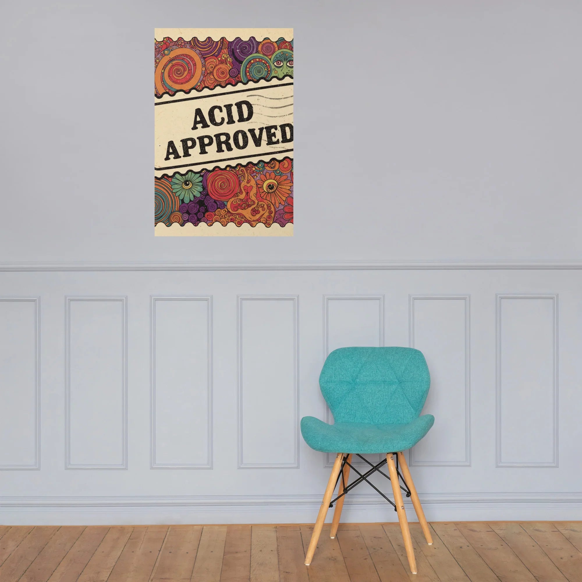 Acid Approved Poster – Psychedelic Trippy Art - RaZits