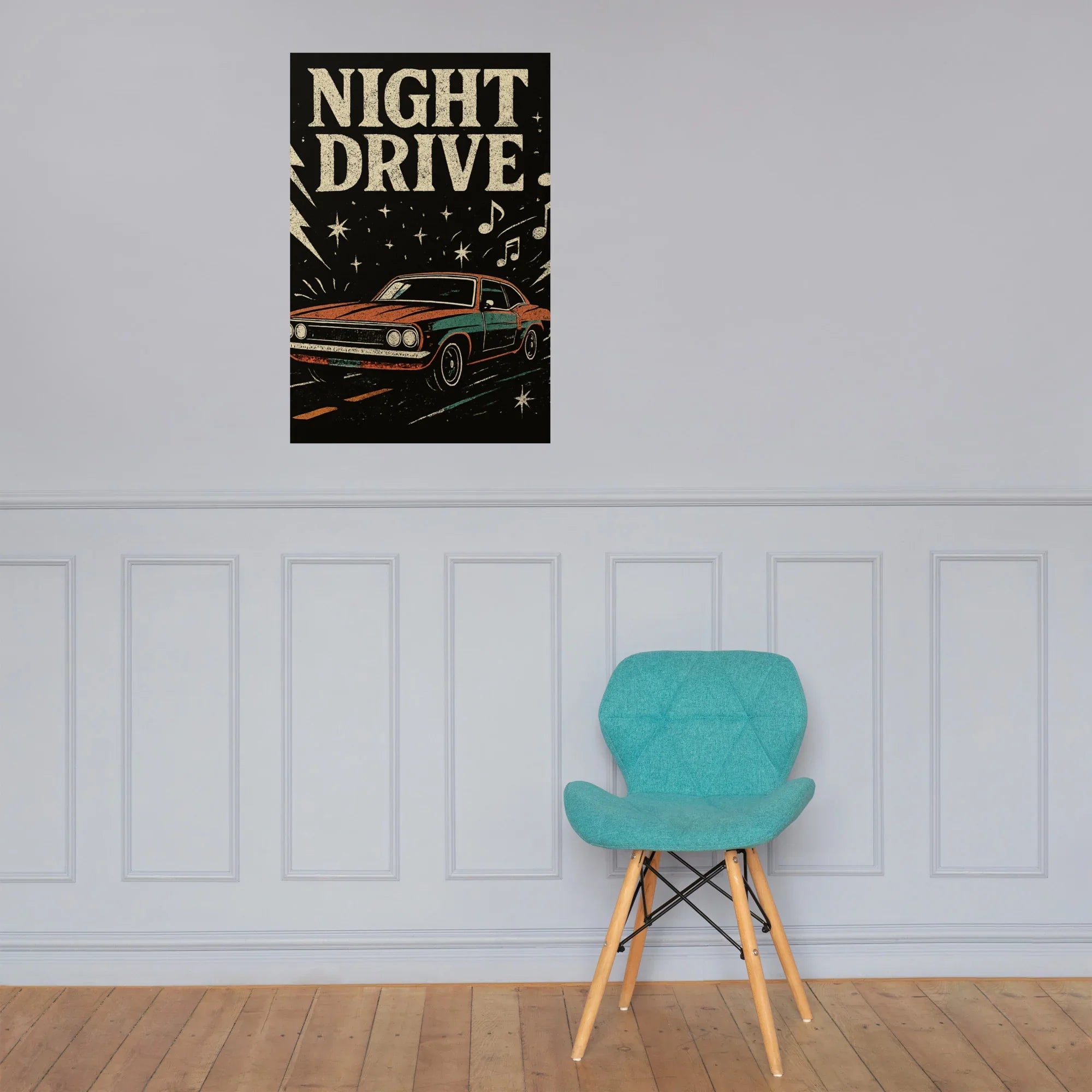 Night Drive Poster – Moody Retro Roadtrip - RaZits