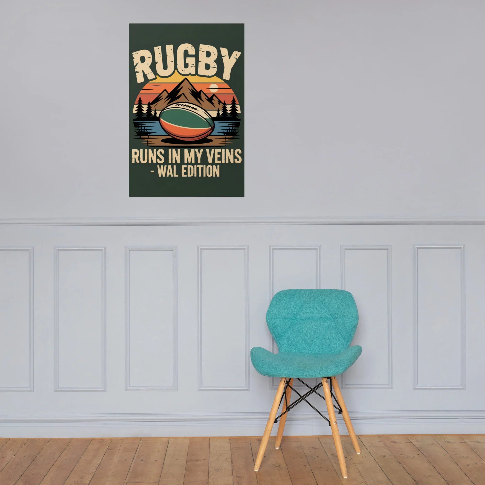 Rugby Runs in My Veins – Wales Edition Poster - RaZits
