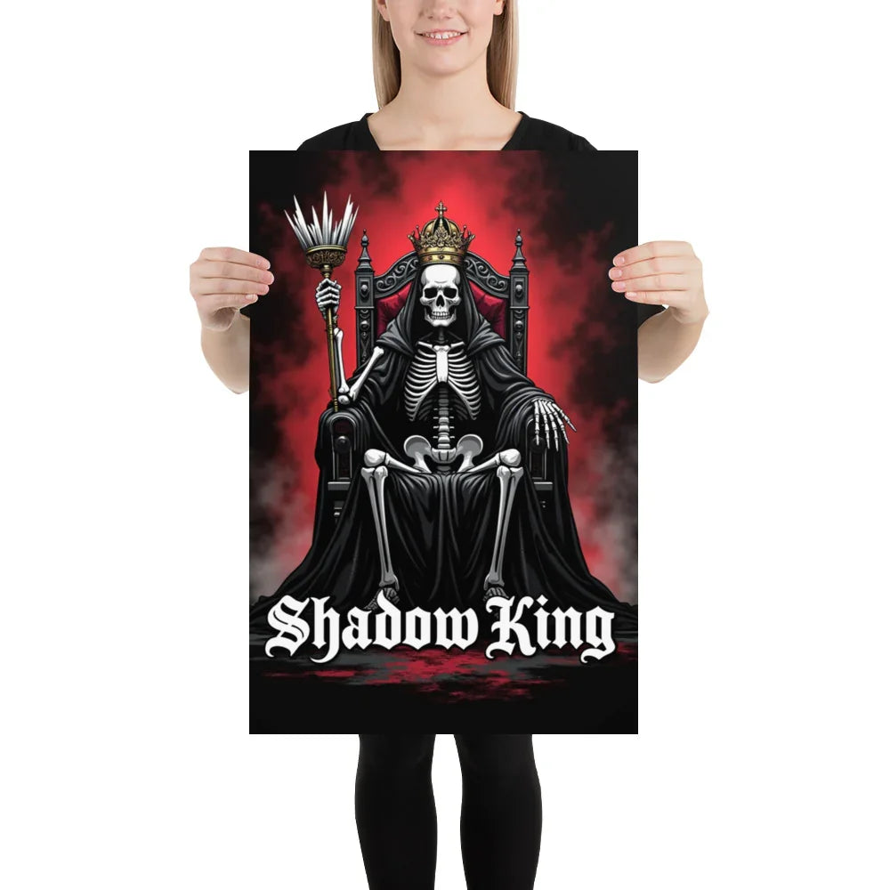 Shadow King Poster – Gothic Skull Art - RaZits