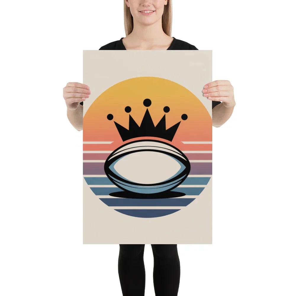 Rugby Sunset Poster – Sport Landscape Wall Art - RaZits