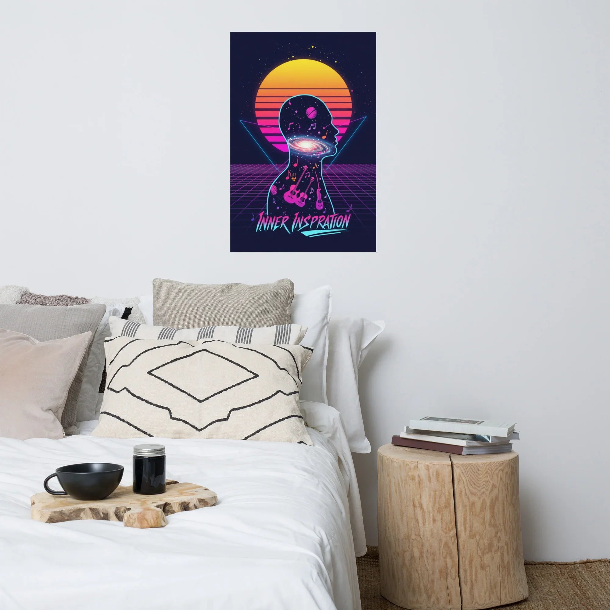 Inner Inspiration Poster – Cosmic Retro Music Mind Art - RaZits