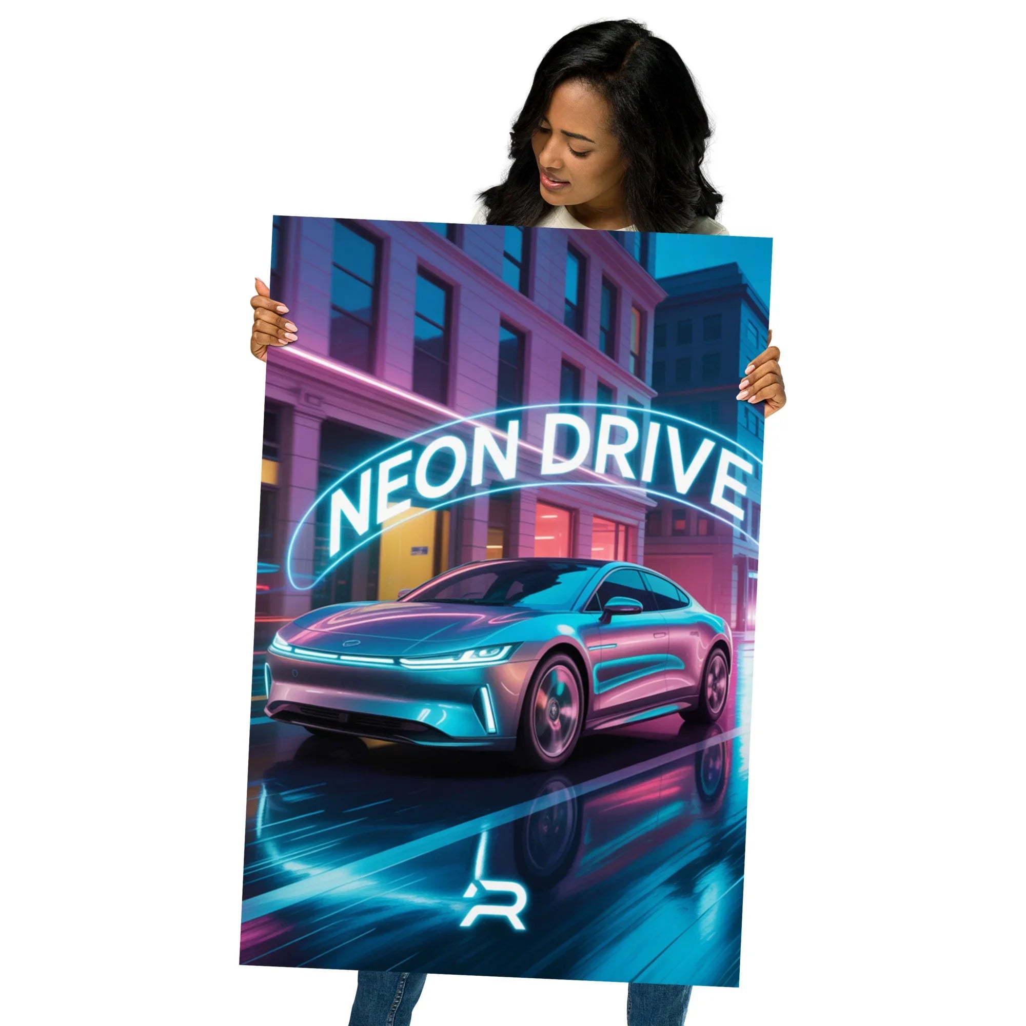 Neon Drive Poster – Retro Futuristic Synthwave Vibes - RaZits