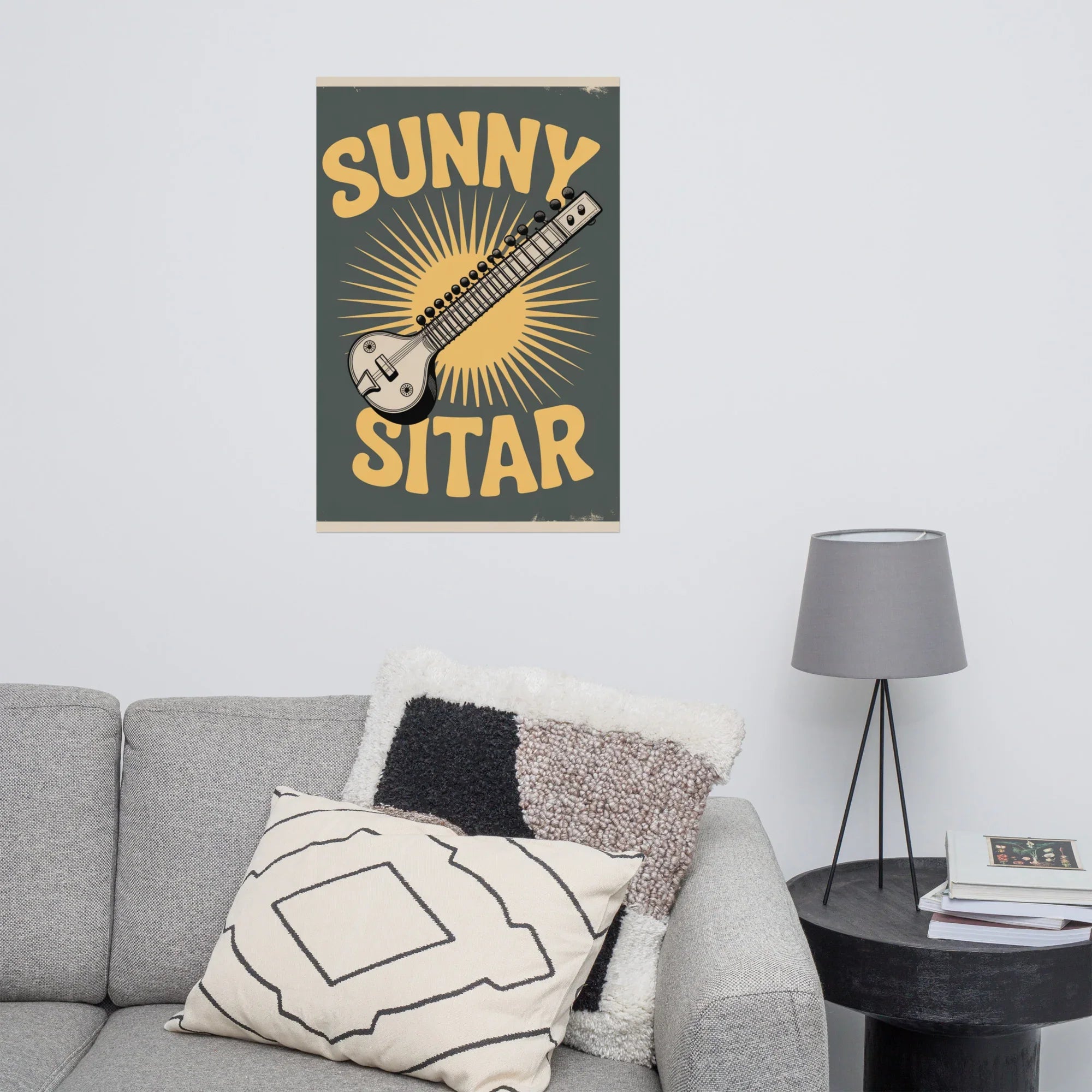 Sunny Sitar Poster – Indian Classical Vibes - RaZits