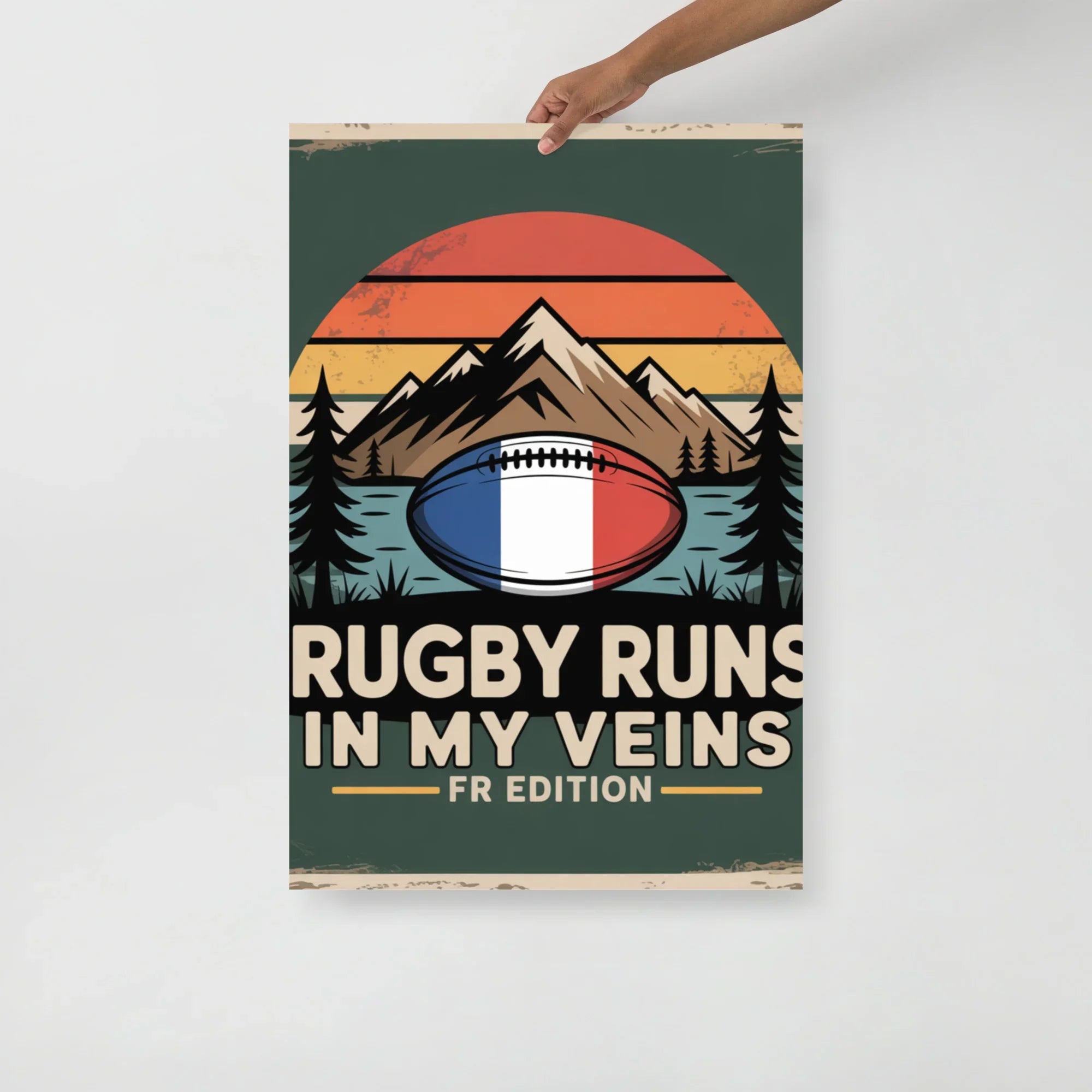 Rugby Runs in My Veins – France Poster (Daylight Edition) - RaZits