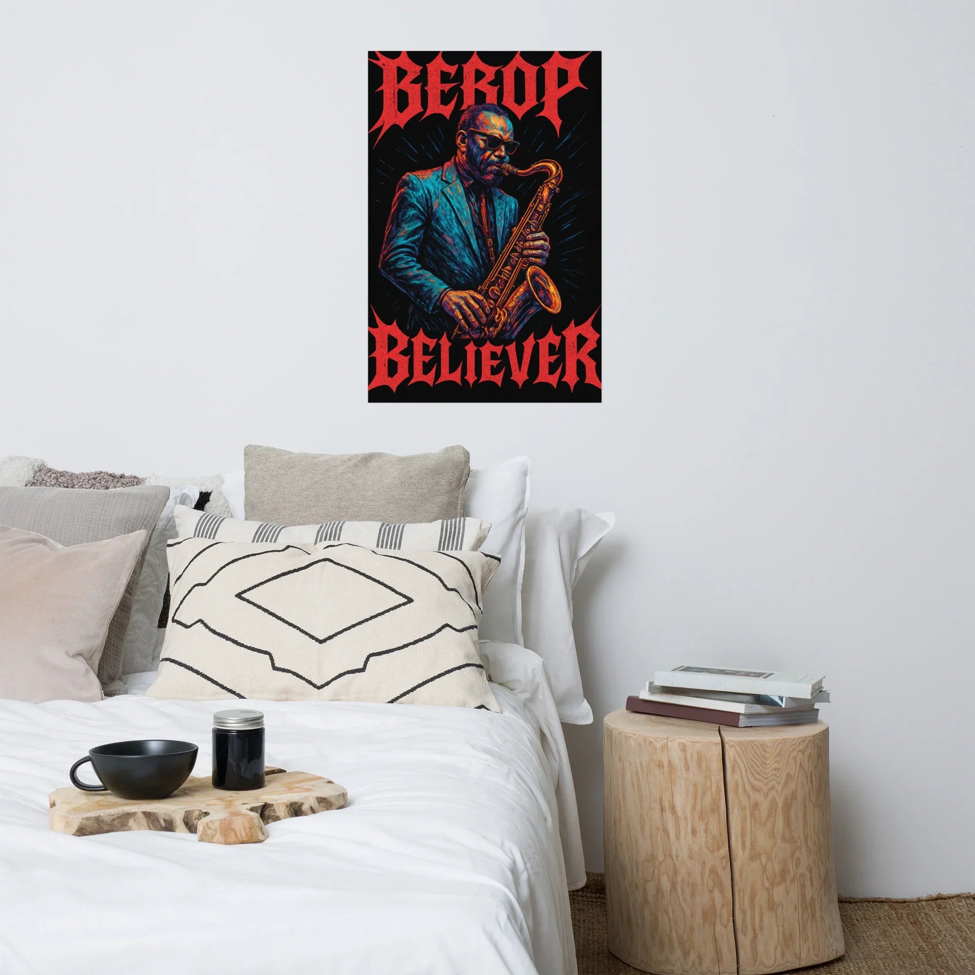 Bebop Believer Poster – Cool Sax Solo in Bold Colors - RaZits