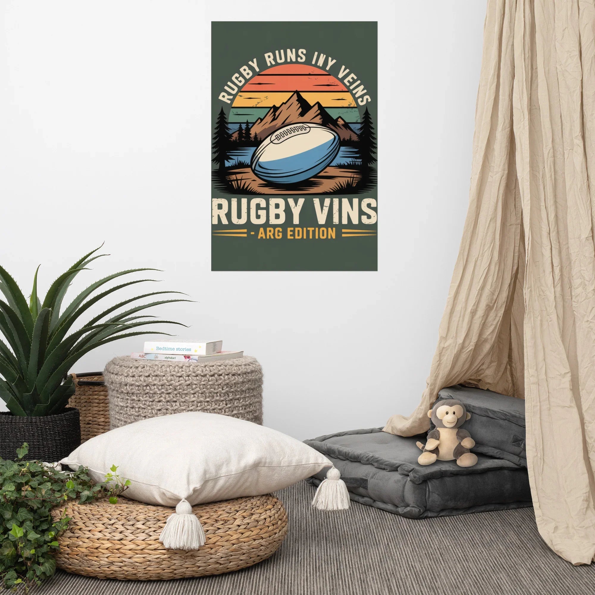 Argentina Rugby Poster – Retro Fan Wall Print - RaZits