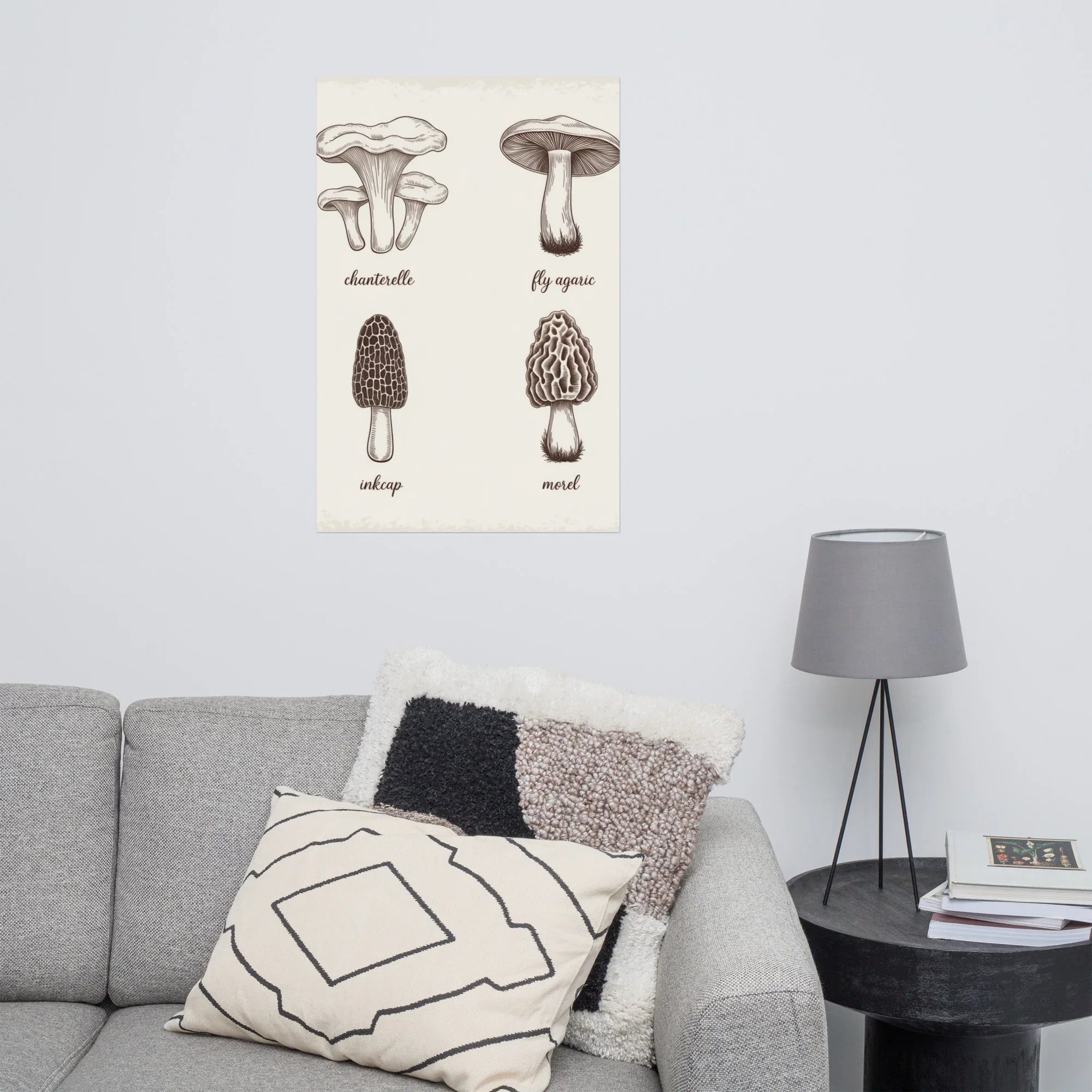 Mushroom Identification Poster – Vintage Fungi Chart Print - RaZits