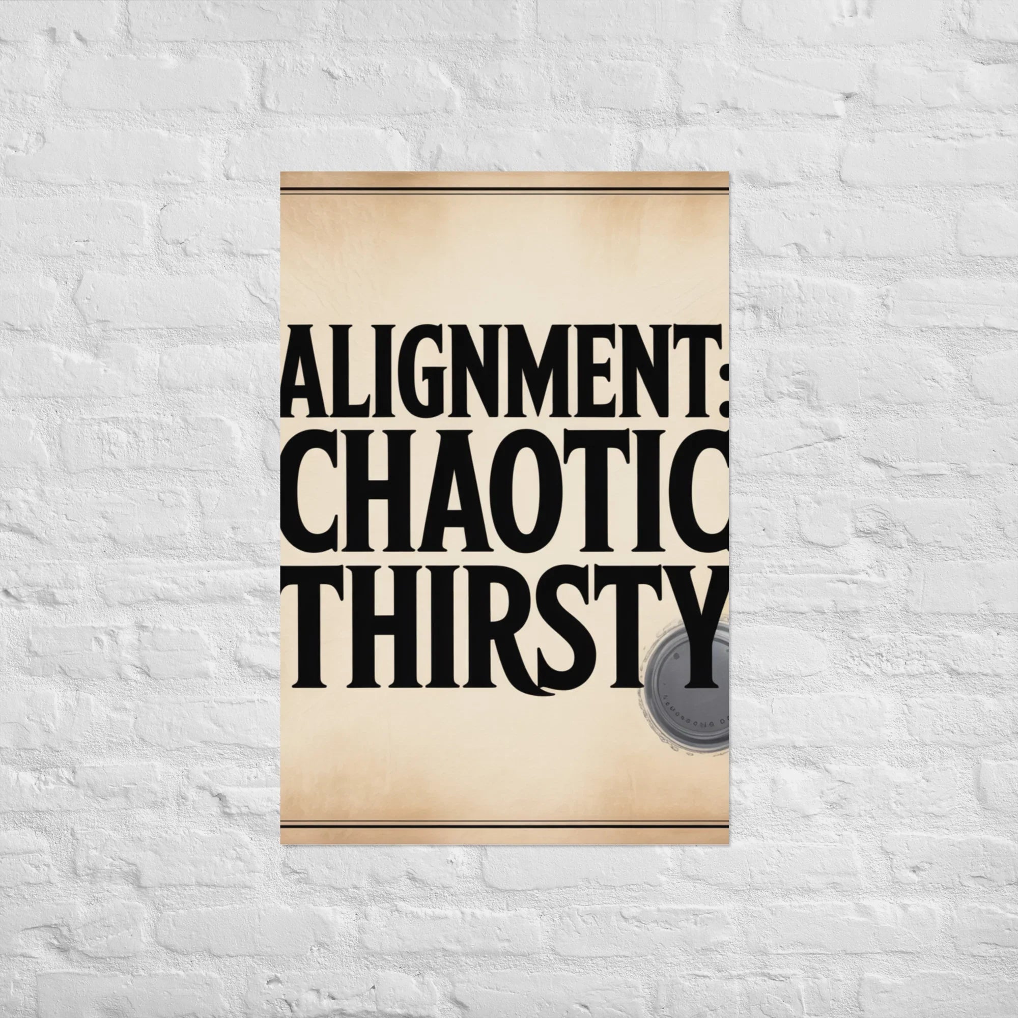 Chaotic Alignment Wall Print – Funny DnD Quote Art for Nerdy Gamer Decor - RaZits