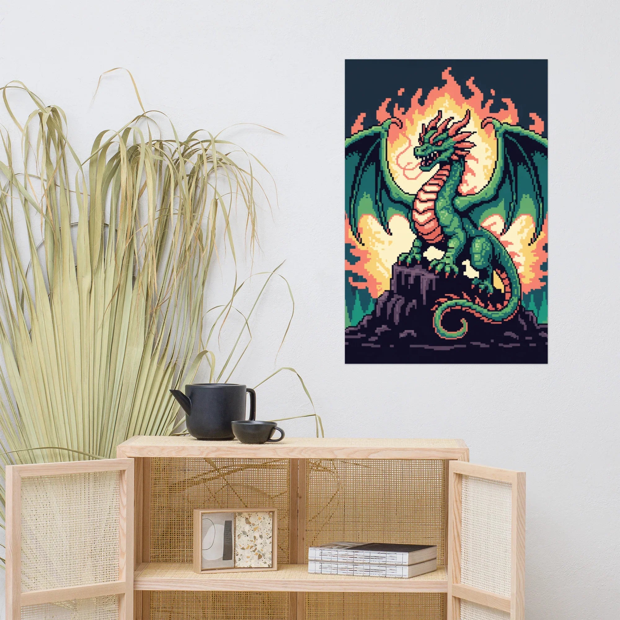 Inferno Dragon – Epic Pixel Fantasy Art for RPG Gamers - RaZits