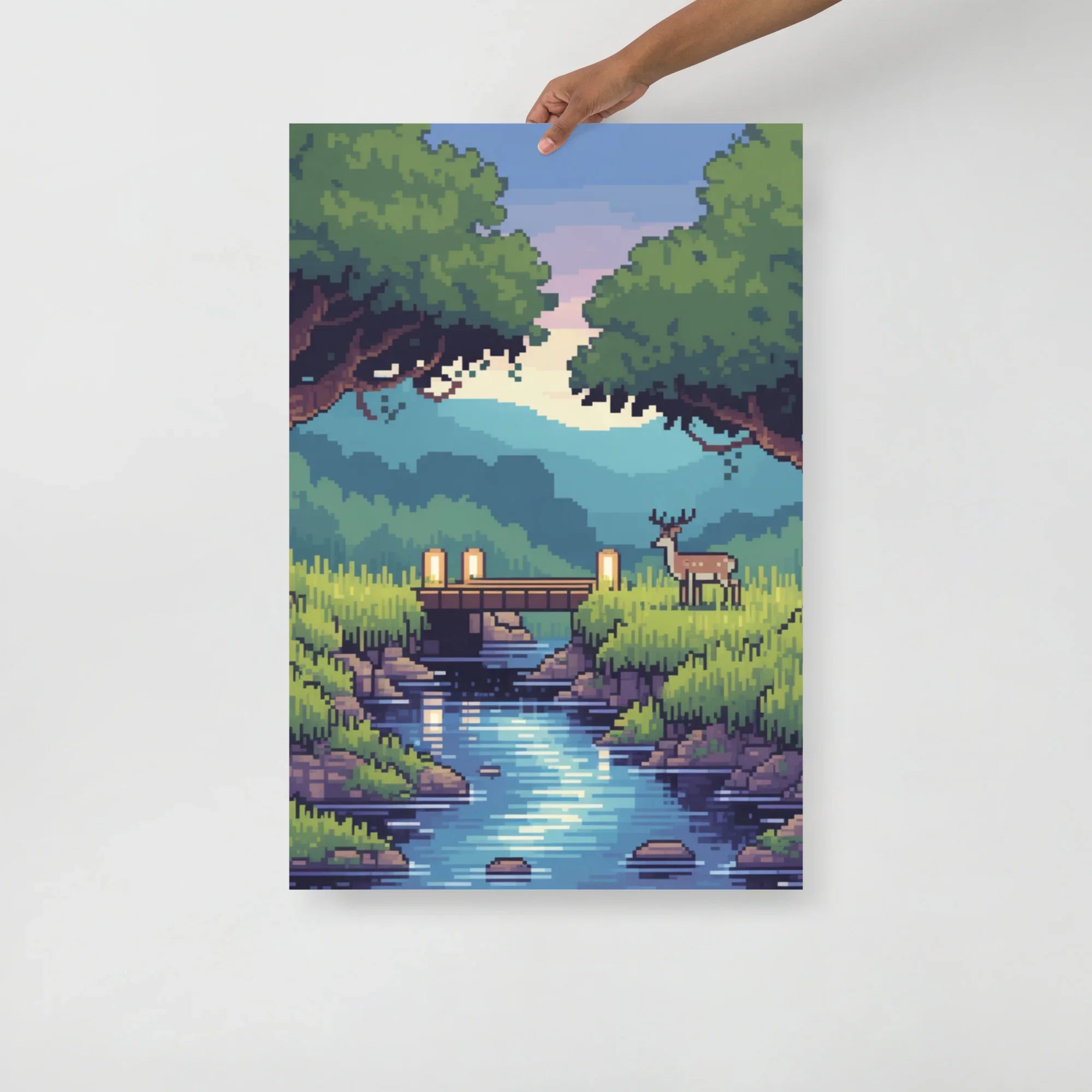 Whispering Grove – Pixel Forest Adventure Art Print - RaZits