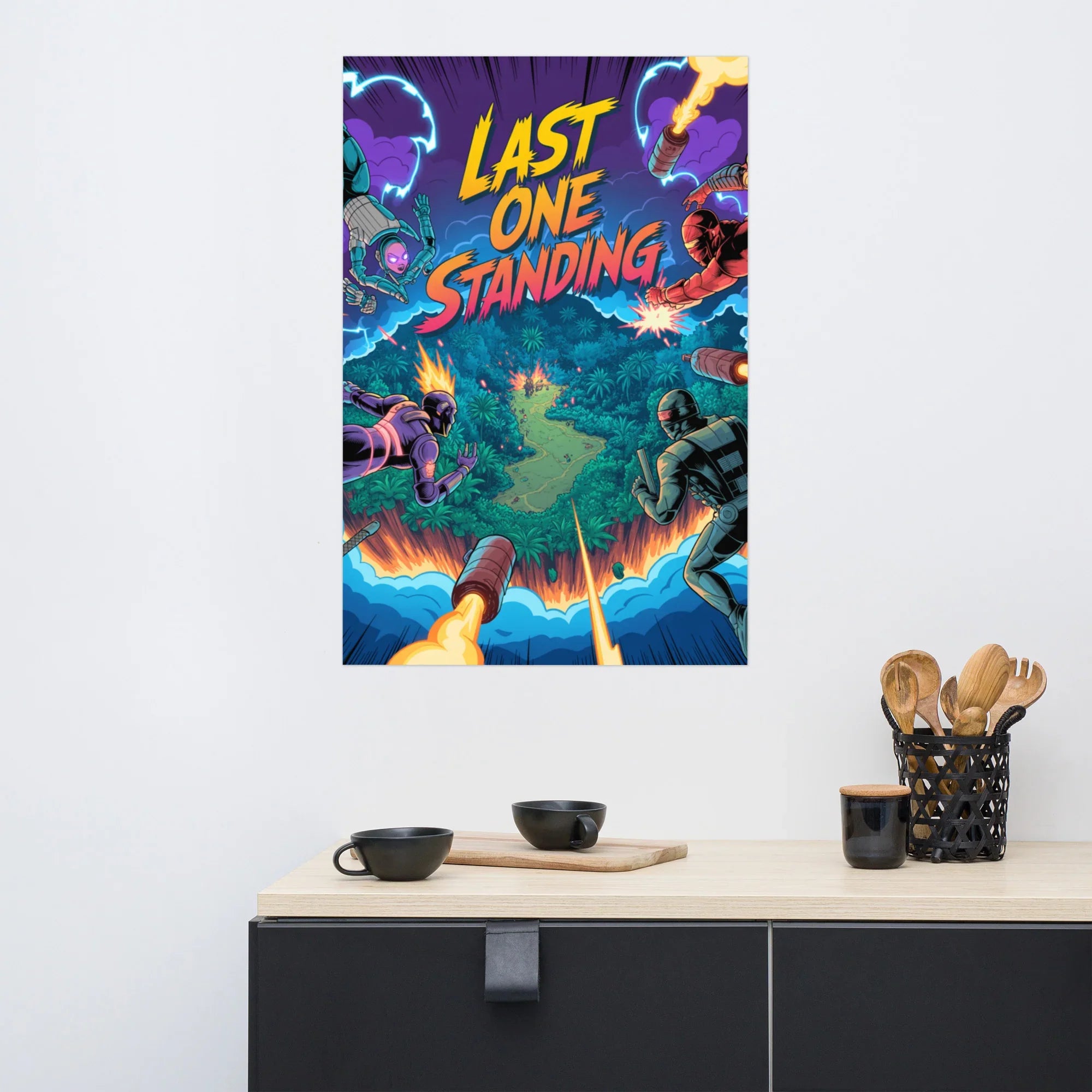 Last One Standing – Battle Royale Comic Action Gaming Poster - RaZits