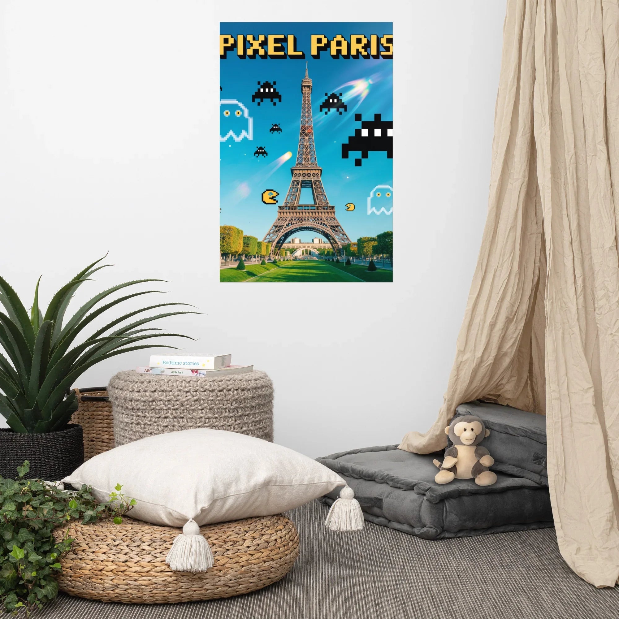 Pixel Paris – Retro Gaming City Art - RaZits