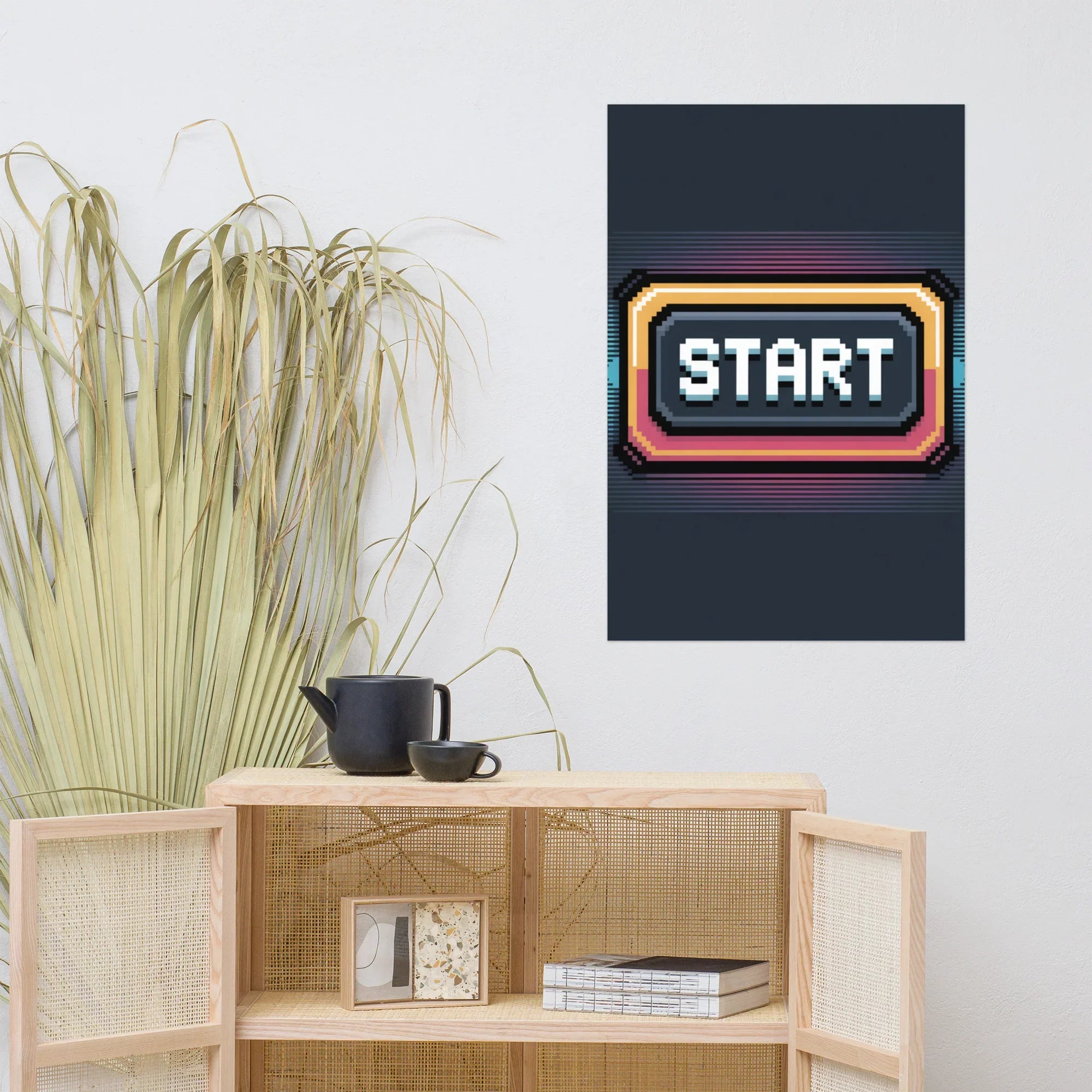 START – Retro Pixel Gaming Artwork for Arcade Lovers - RaZits