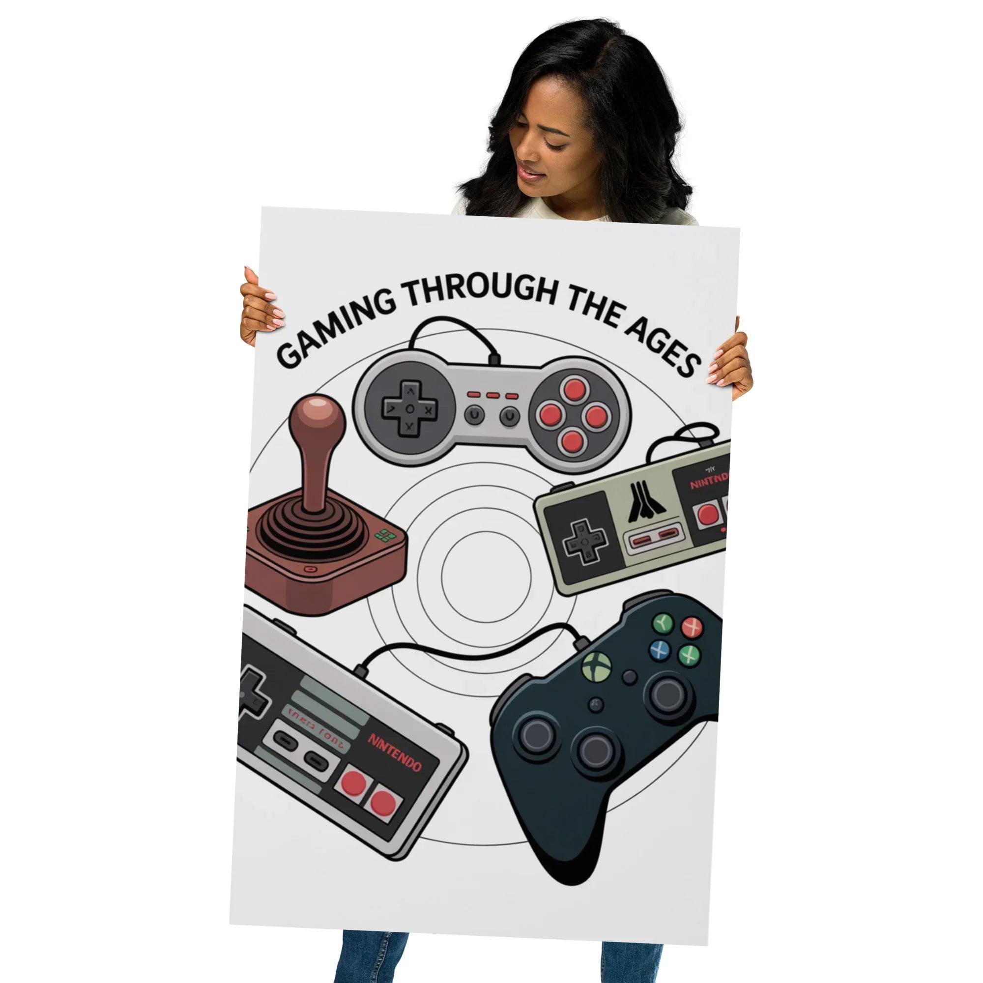 Gaming Through the Ages – Epic Gamer Room Decor Wall Art - RaZits