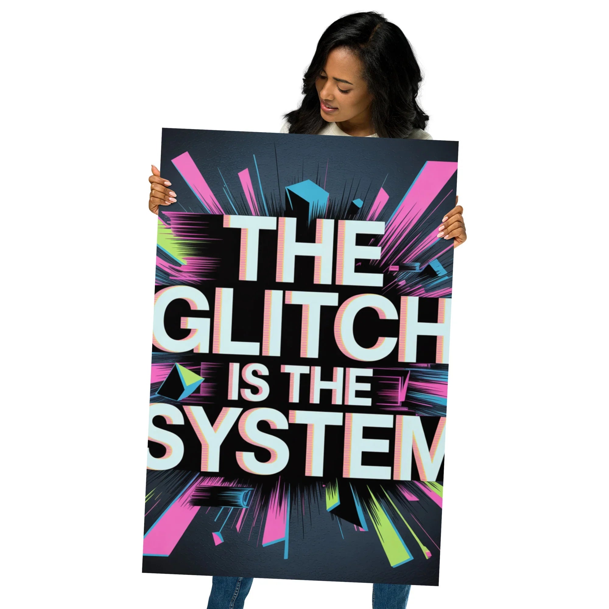 The Glitch Is the System – Gamer Room Decor Retro Gaming Poster Wall Art - RaZits