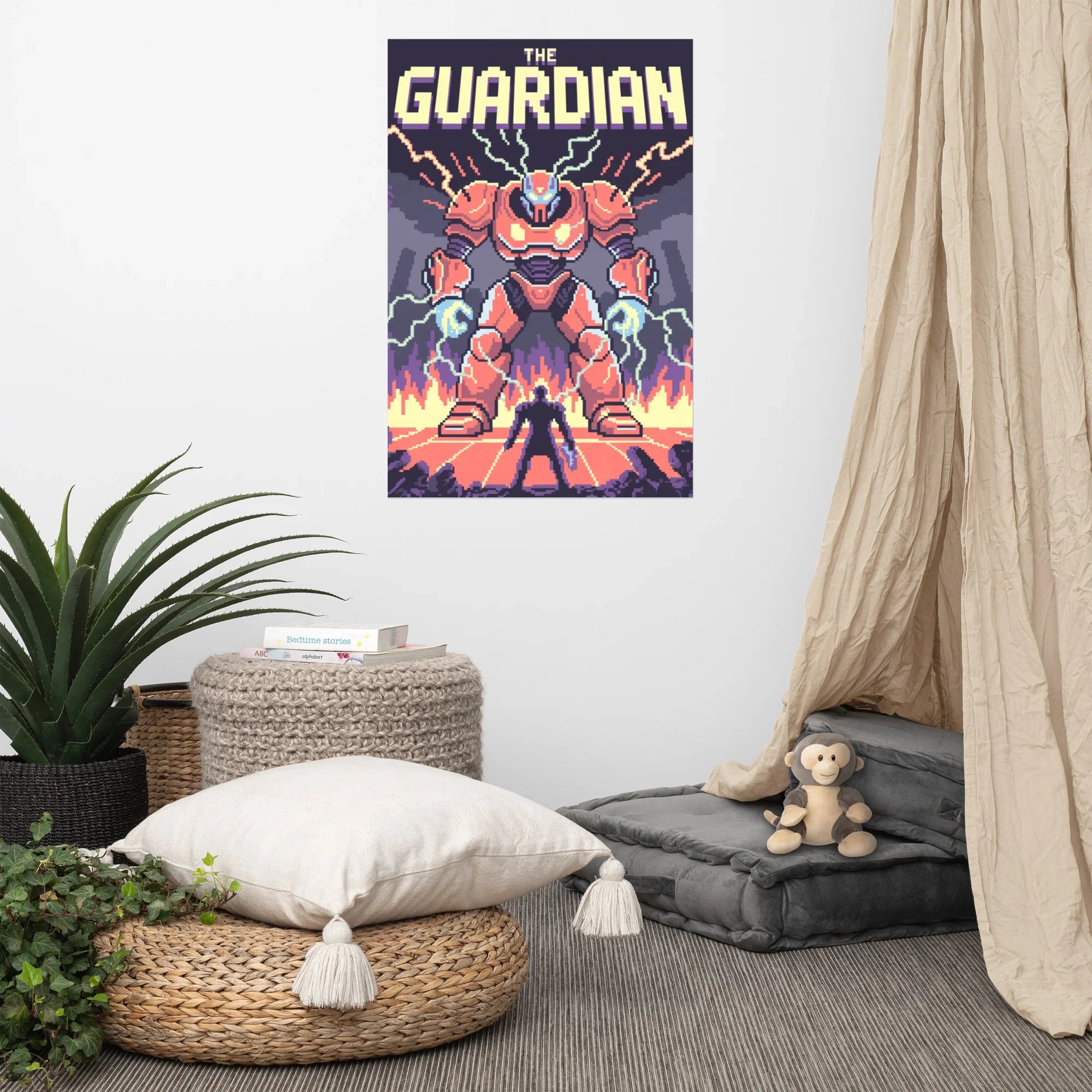 The Guardian – Pixel Mecha Showdown Poster - RaZits