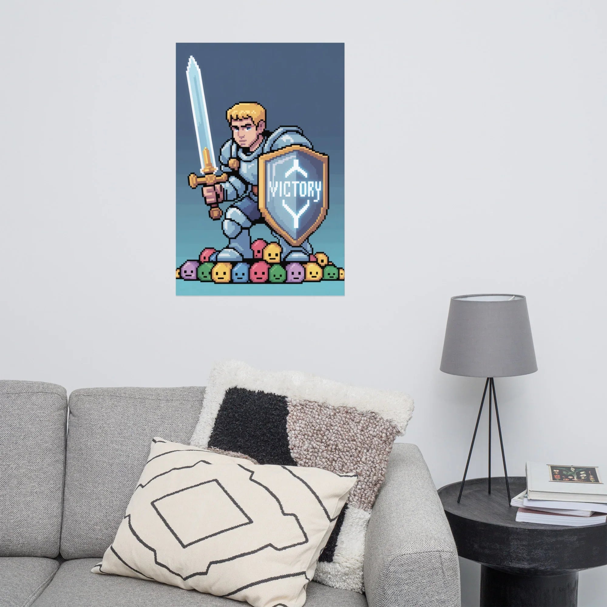 Retro Pixel Art Gaming Poster – Cool 16x16 Vaporwave Wall Print for Gamers - RaZits