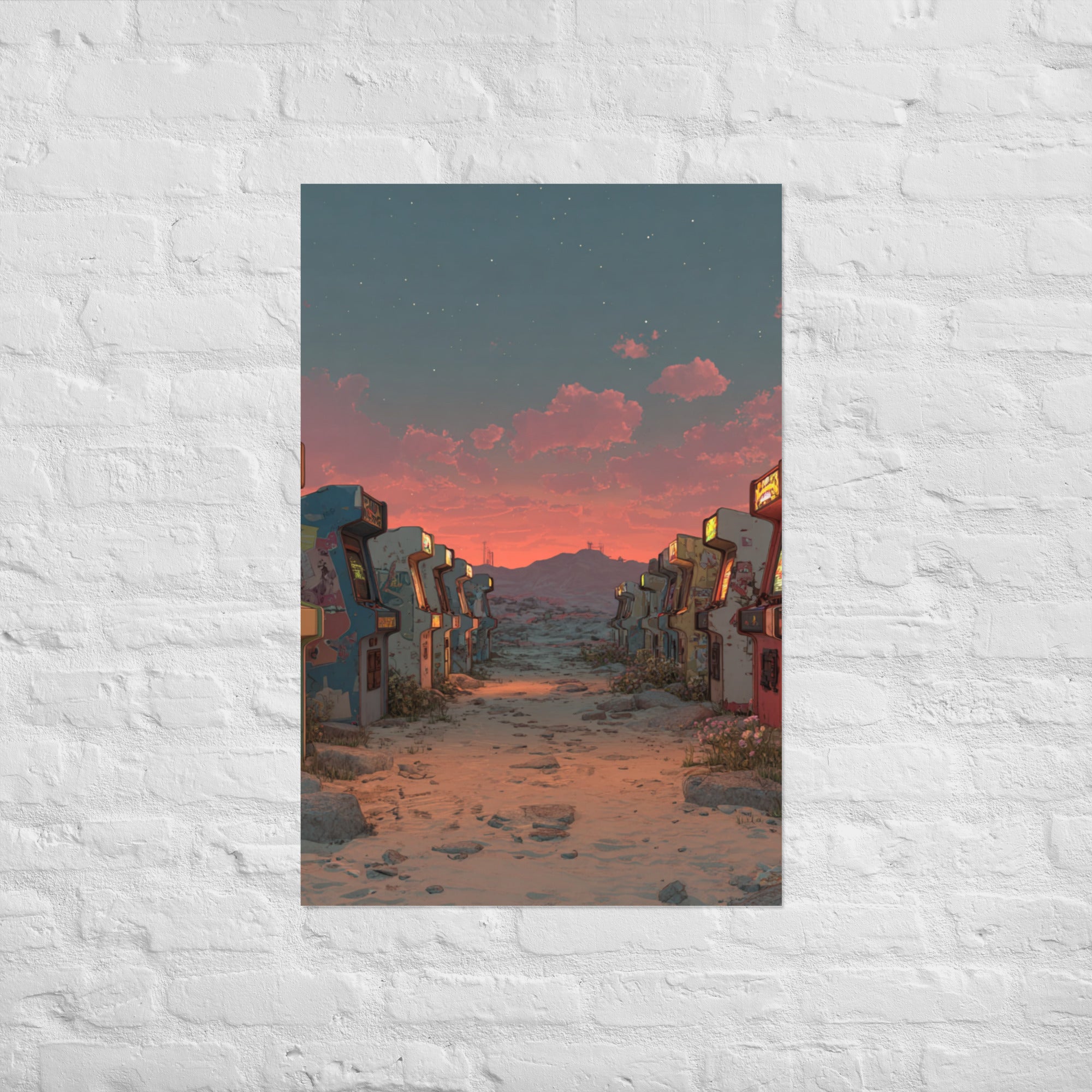 Vintage Arcade Wall Art — The Marquee Boneyard | Premium Retro Gaming Collectible – enhanced matte paper poster in 24x36 front