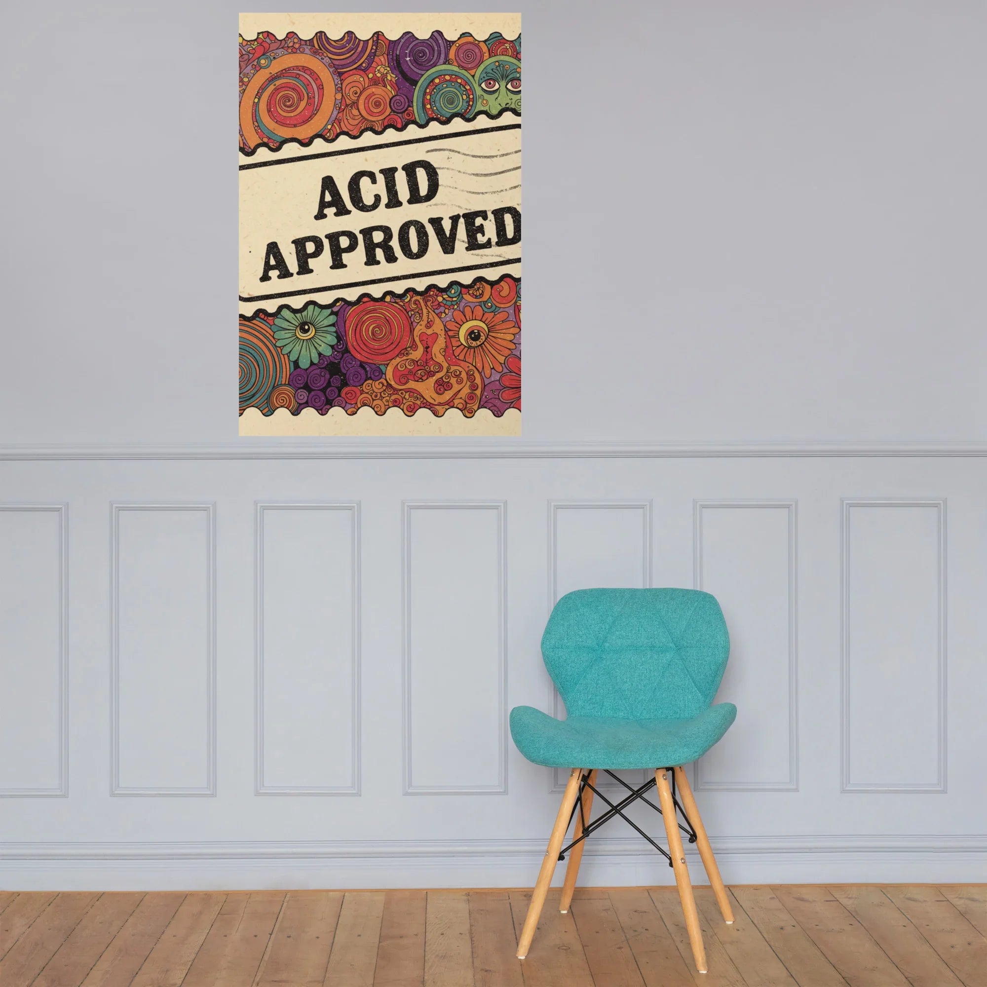 Acid Approved Poster – Psychedelic Trippy Art - RaZits