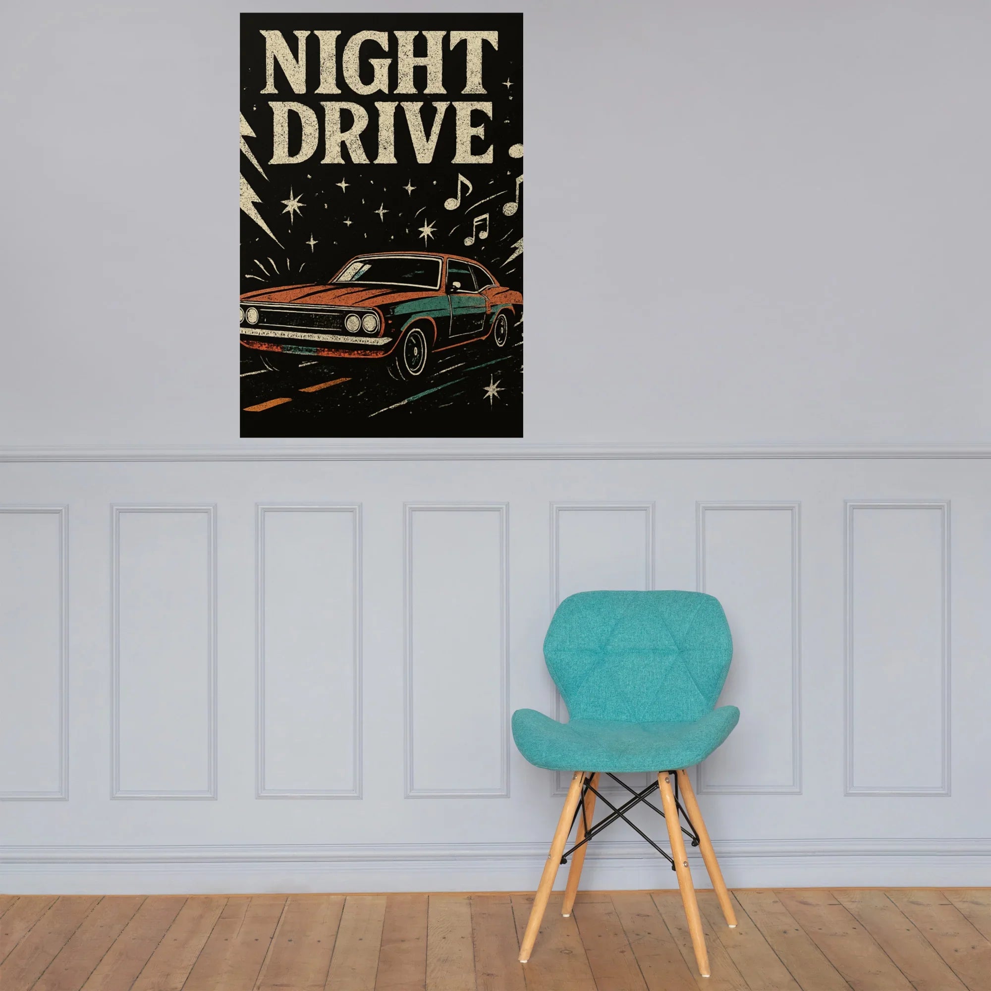 Night Drive Poster – Moody Retro Roadtrip - RaZits