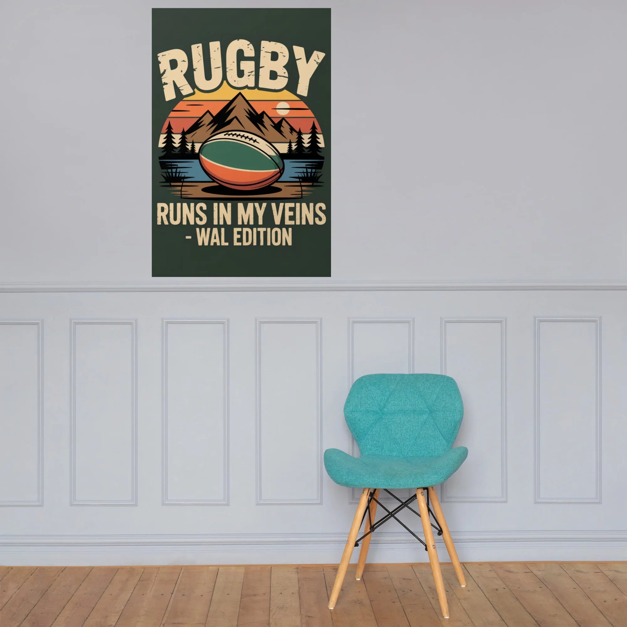 Rugby Runs in My Veins – Wales Edition Poster - RaZits
