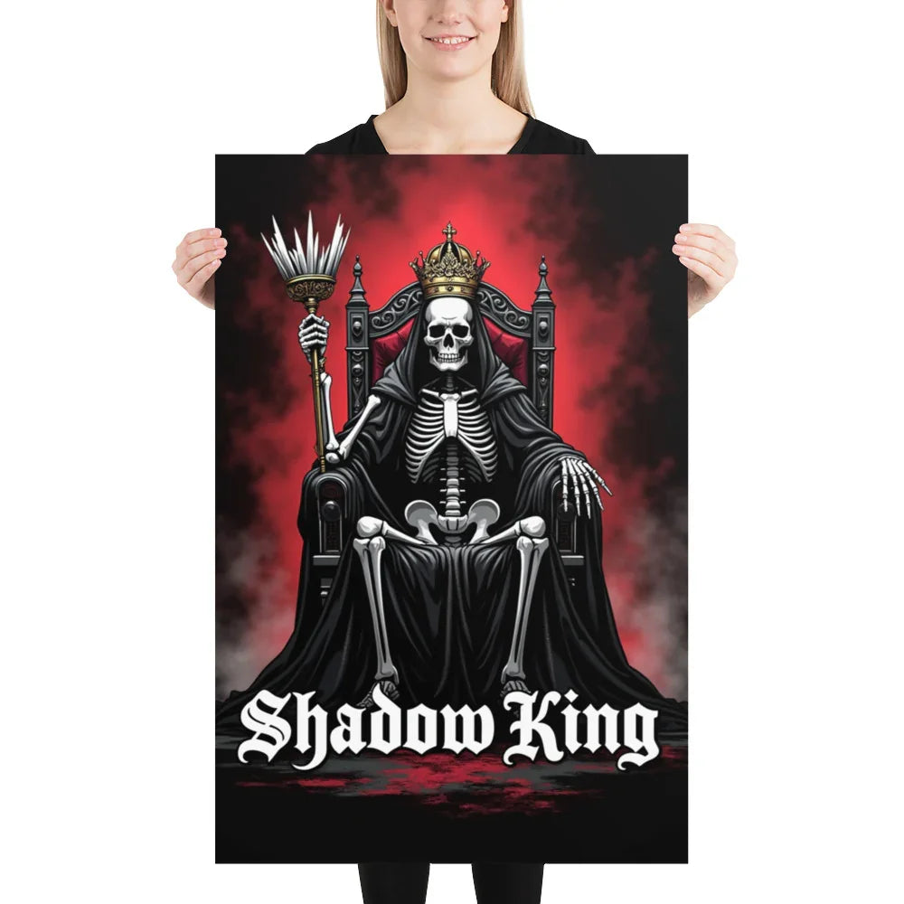 Shadow King Poster – Gothic Skull Art - RaZits