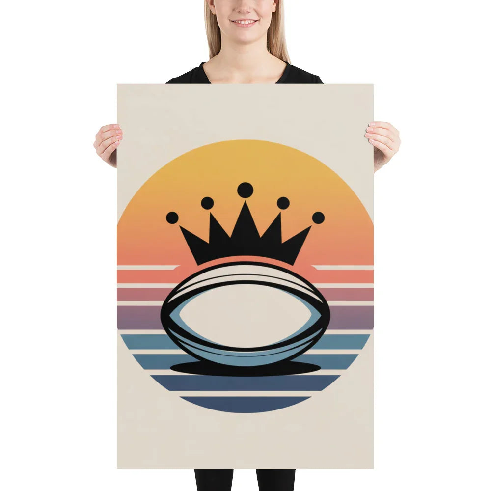 Rugby Sunset Poster – Sport Landscape Wall Art - RaZits