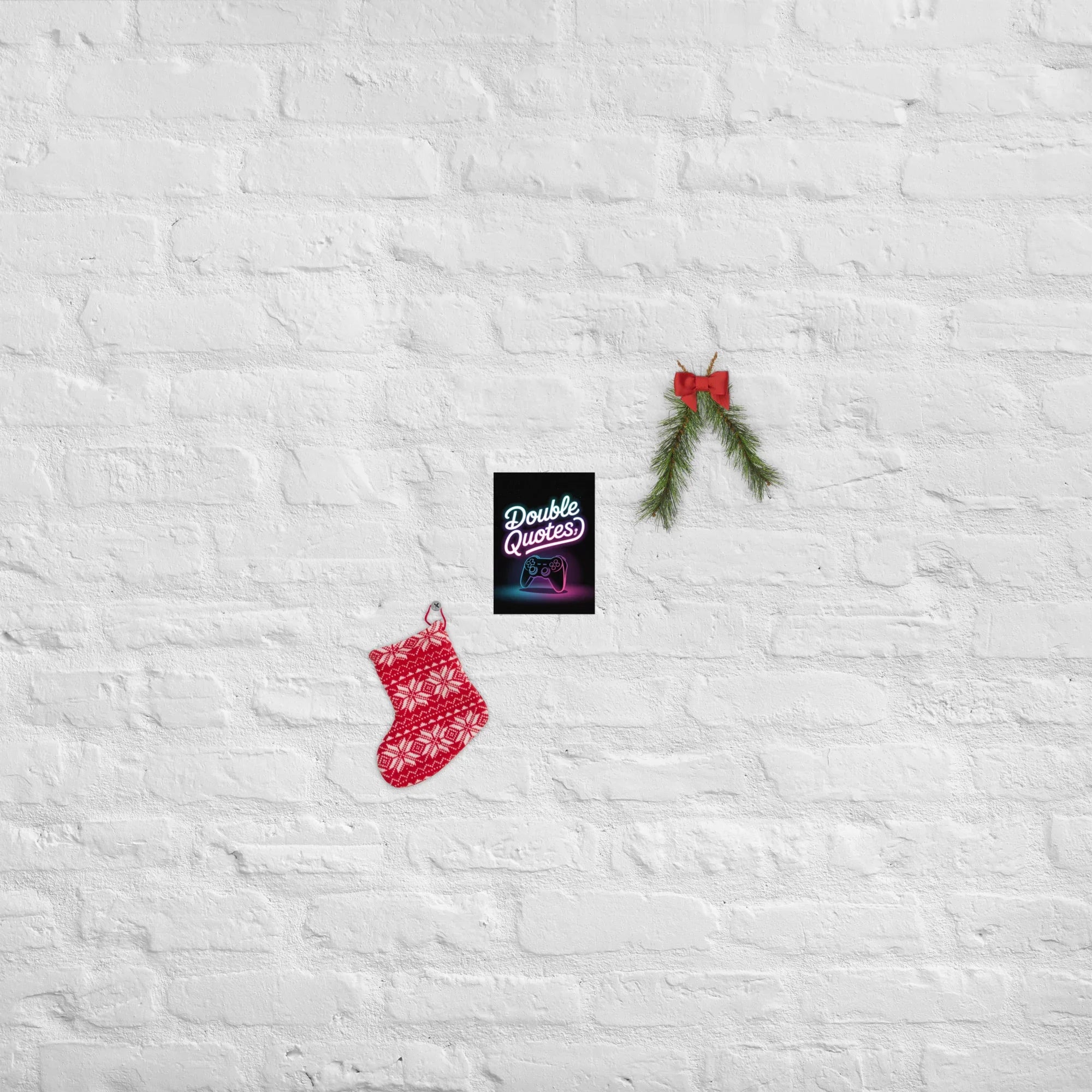 Double Quotes – Neon Gaming Controller Poster - RaZits