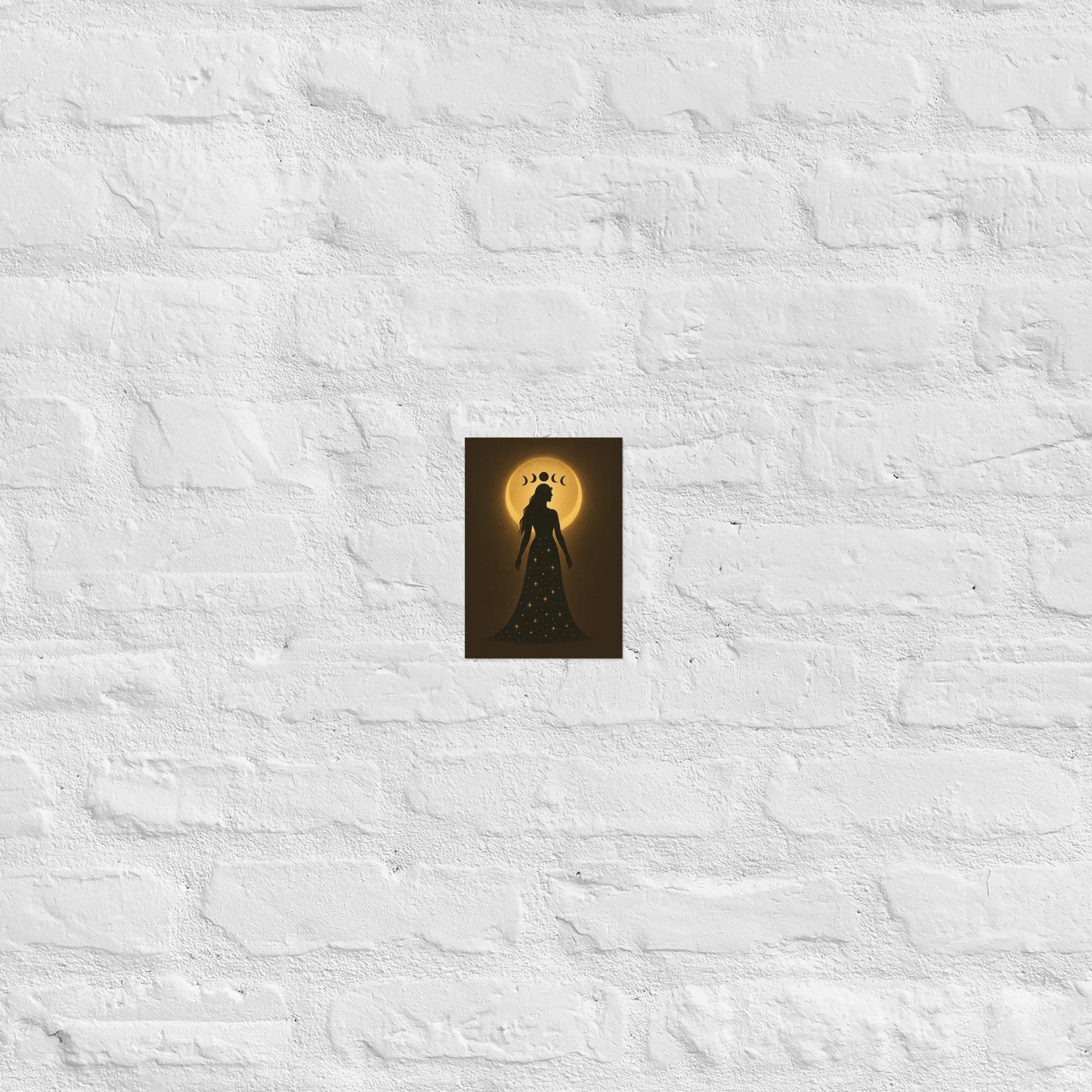 Triple Moon Goddess Poster – Divine Feminine Lunar Print - RaZits