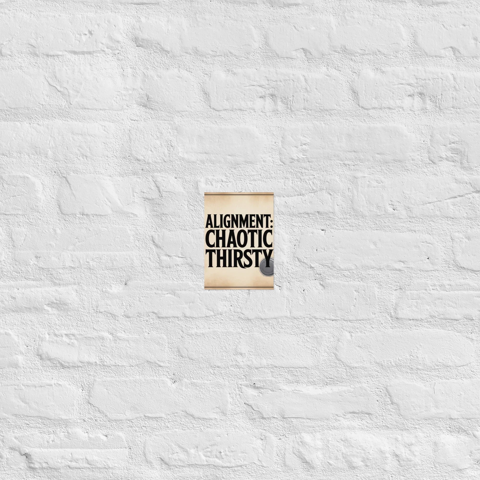 Chaotic Alignment Wall Print – Funny DnD Quote Art for Nerdy Gamer Decor - RaZits