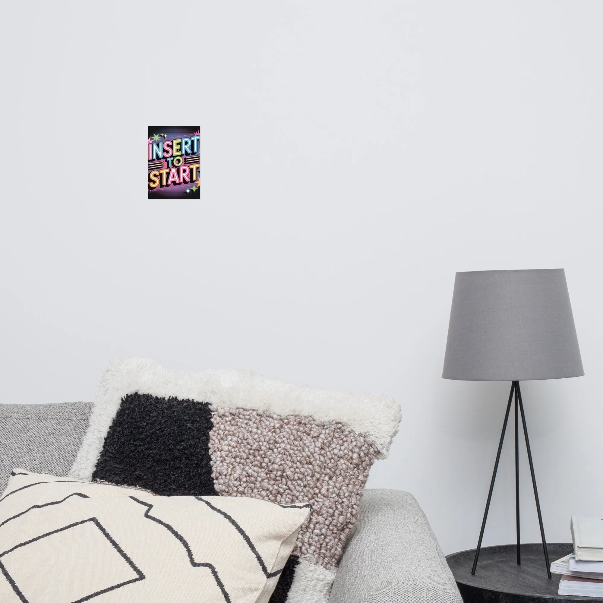 Insert to Start – Retro Neon Arcade Poster for Gamer Room & Gaming Wall Decor - RaZits