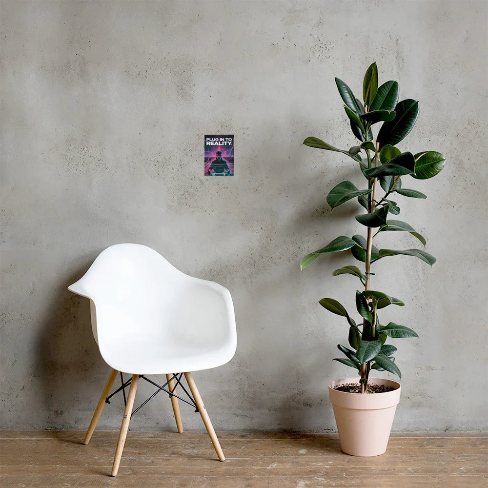 Plug In To Reality Cyberpunk Gaming Wall Art – VR Aesthetic Room Decor - RaZits