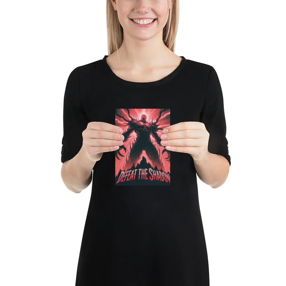 Defeat the Shadow Dark Fantasy Boss Battle Poster - RaZits