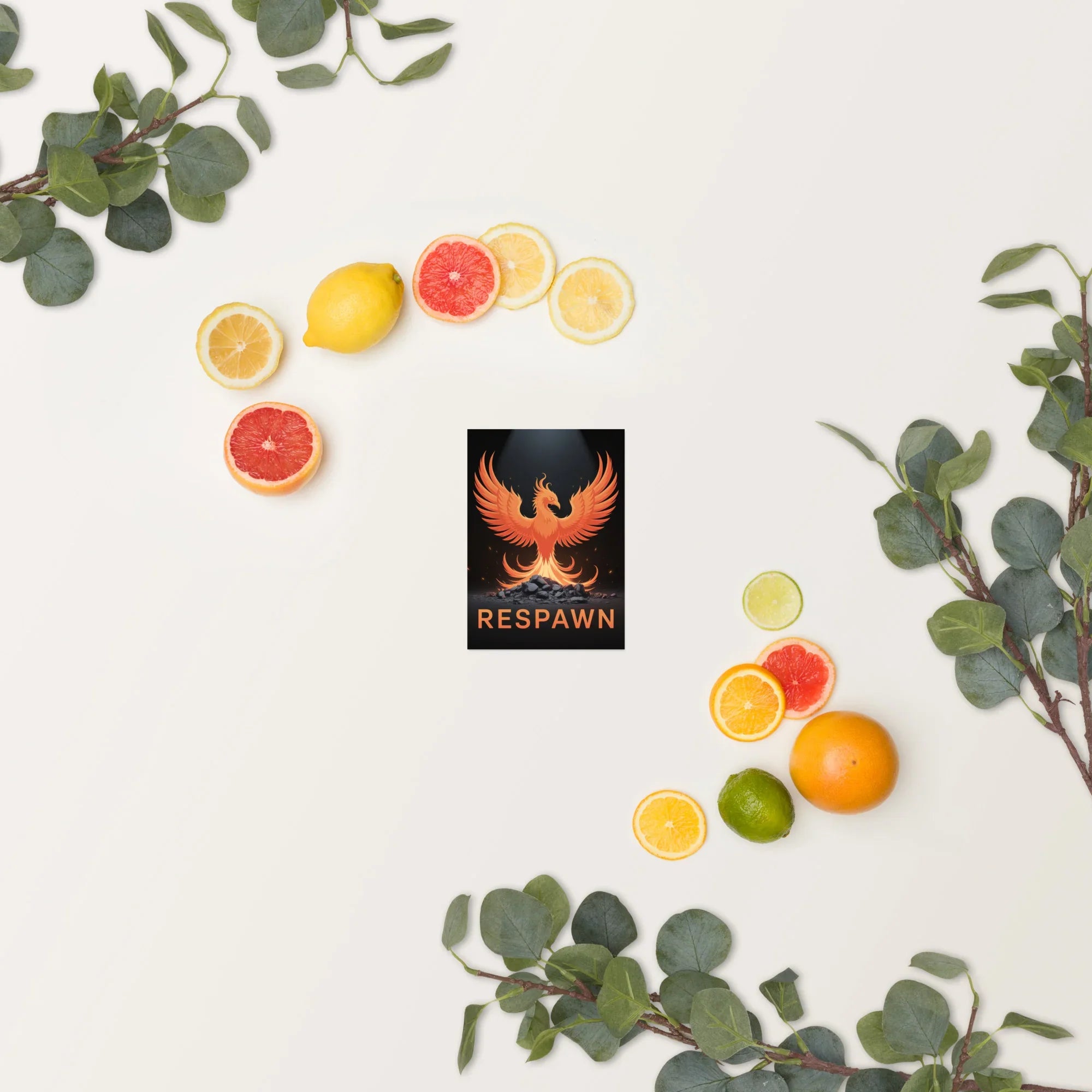 RESPAWN – Phoenix Rebirth Motivational Gaming Poster - RaZits