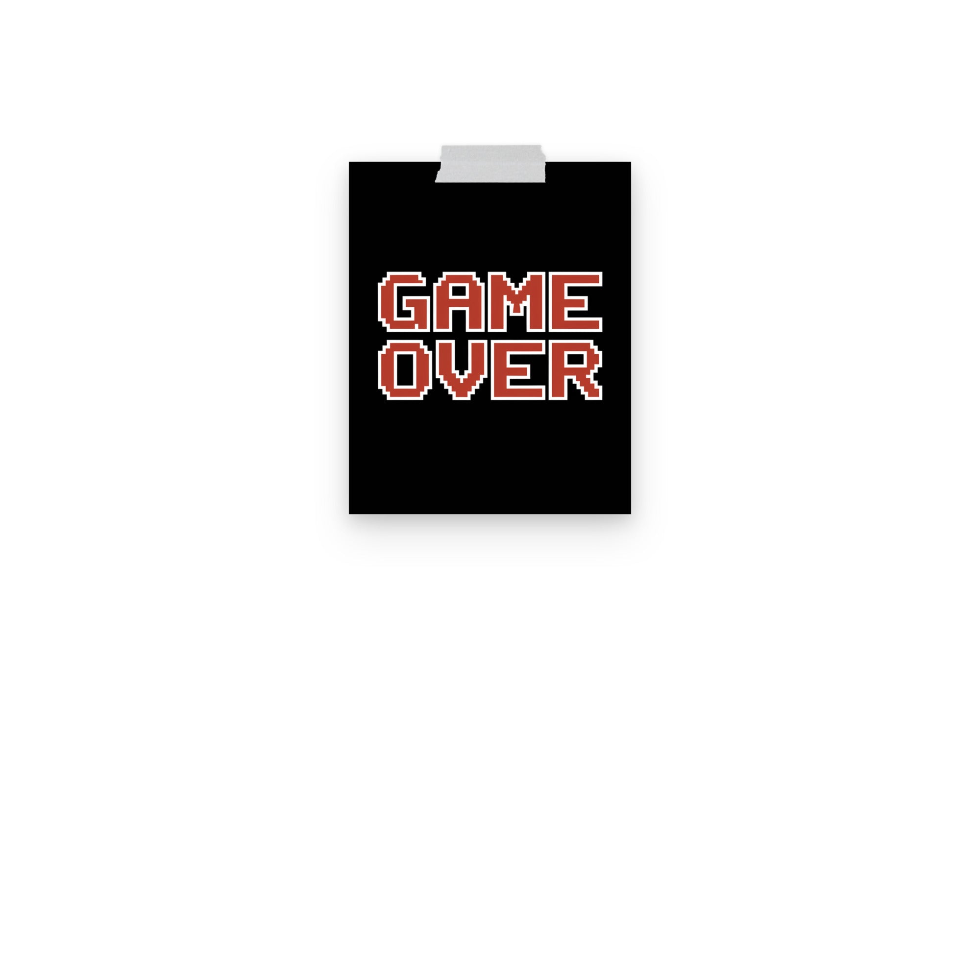 Game Over Man vintage retro gaming poster in retro gaming setup context