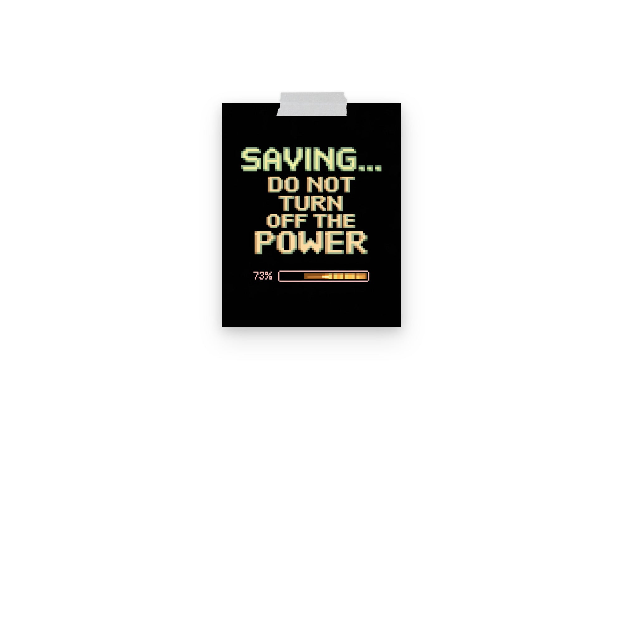 Save Point retro gaming poster in retro gaming setup context