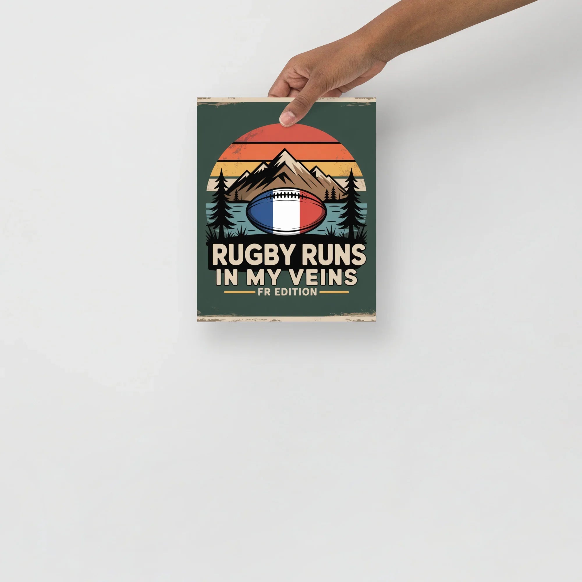 Rugby Runs in My Veins – France Poster (Daylight Edition) - RaZits