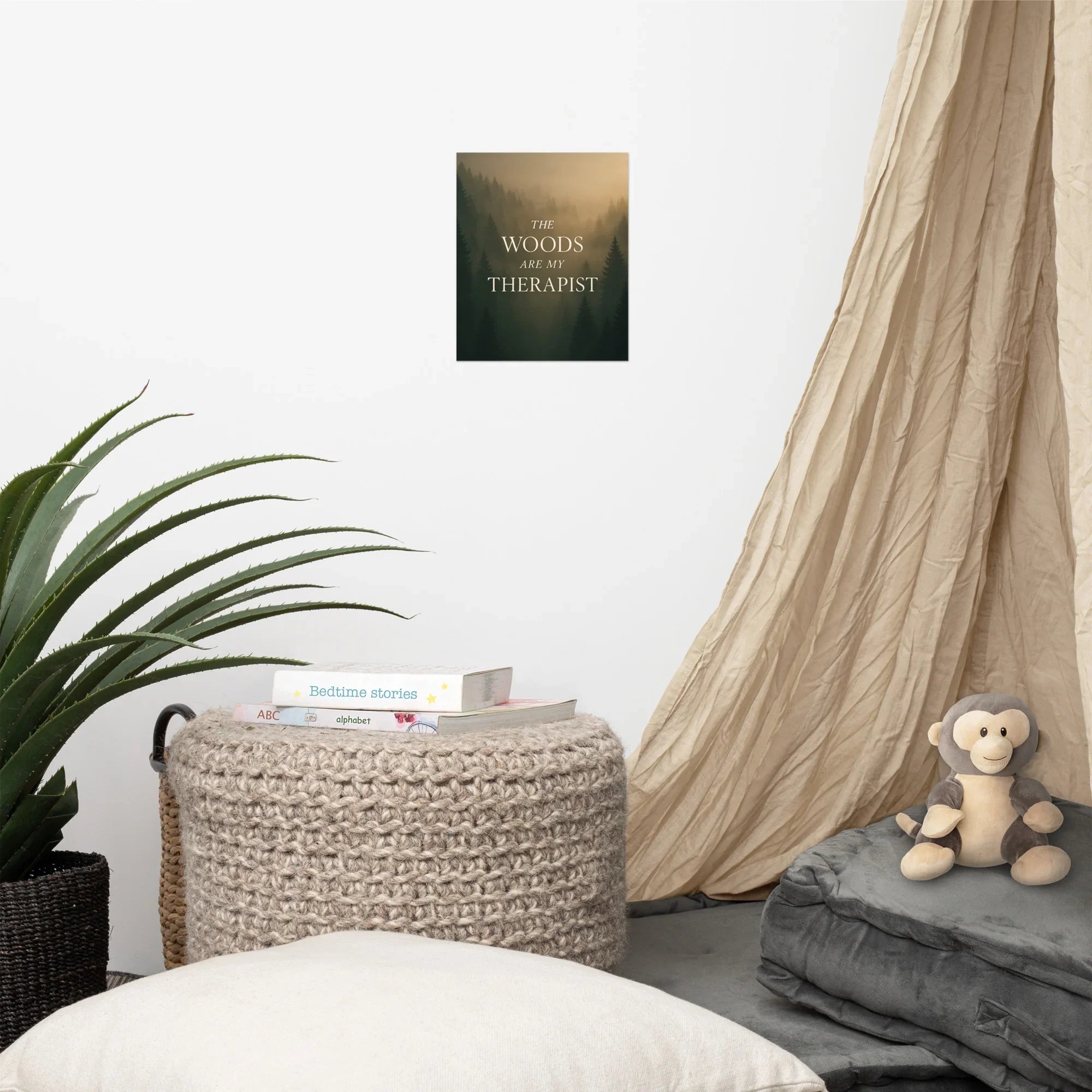 The Woods Are My Therapist – Moody Forest Wall Art - RaZits