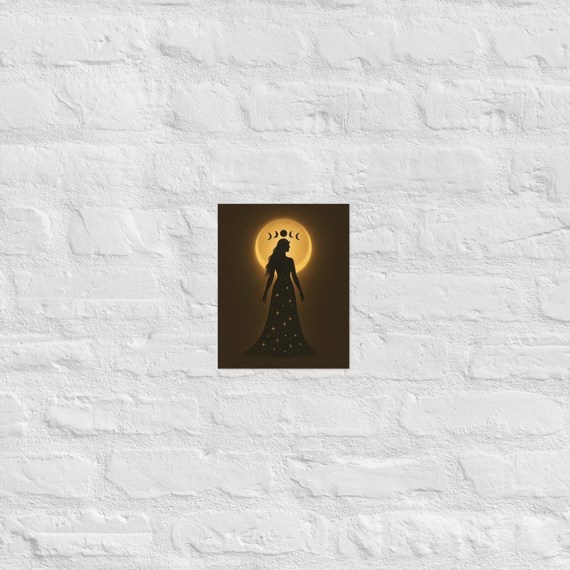 Triple Moon Goddess Poster – Divine Feminine Lunar Print - RaZits