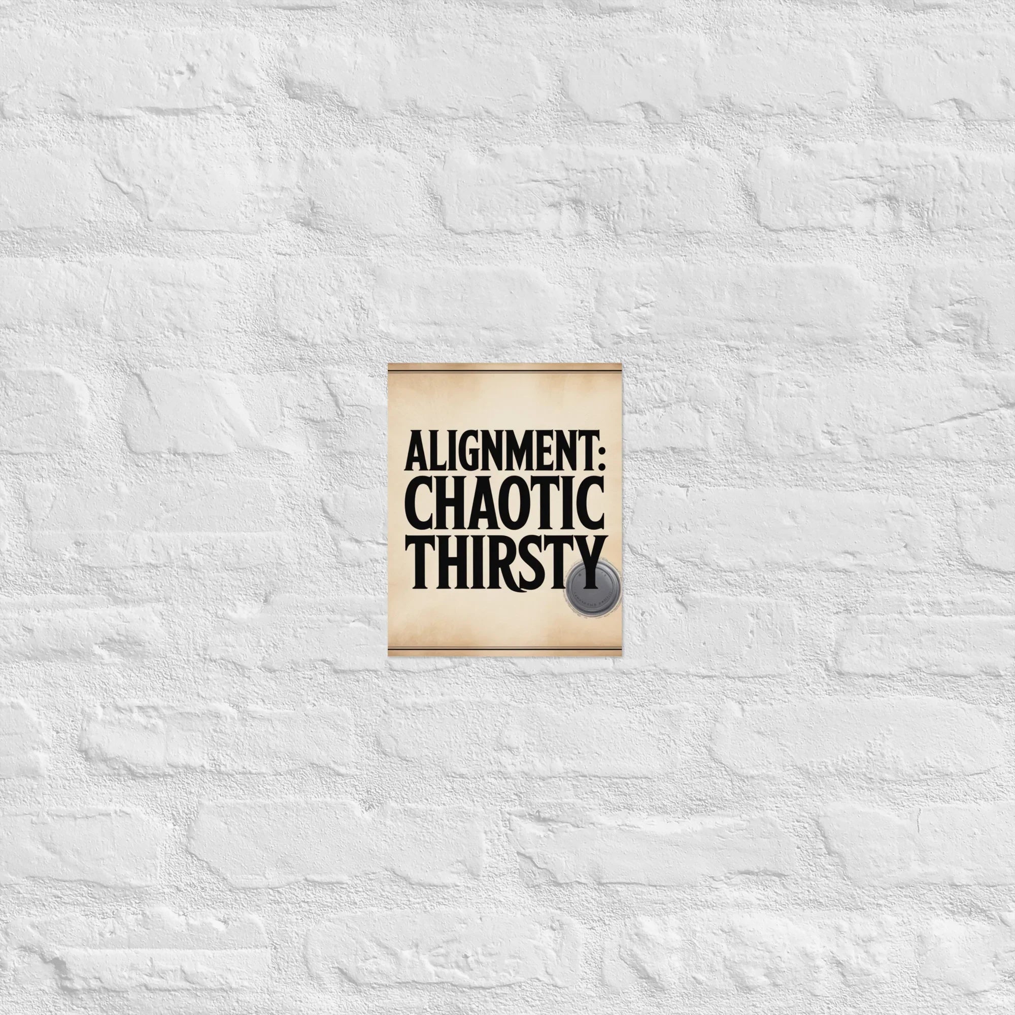Chaotic Alignment Wall Print – Funny DnD Quote Art for Nerdy Gamer Decor - RaZits