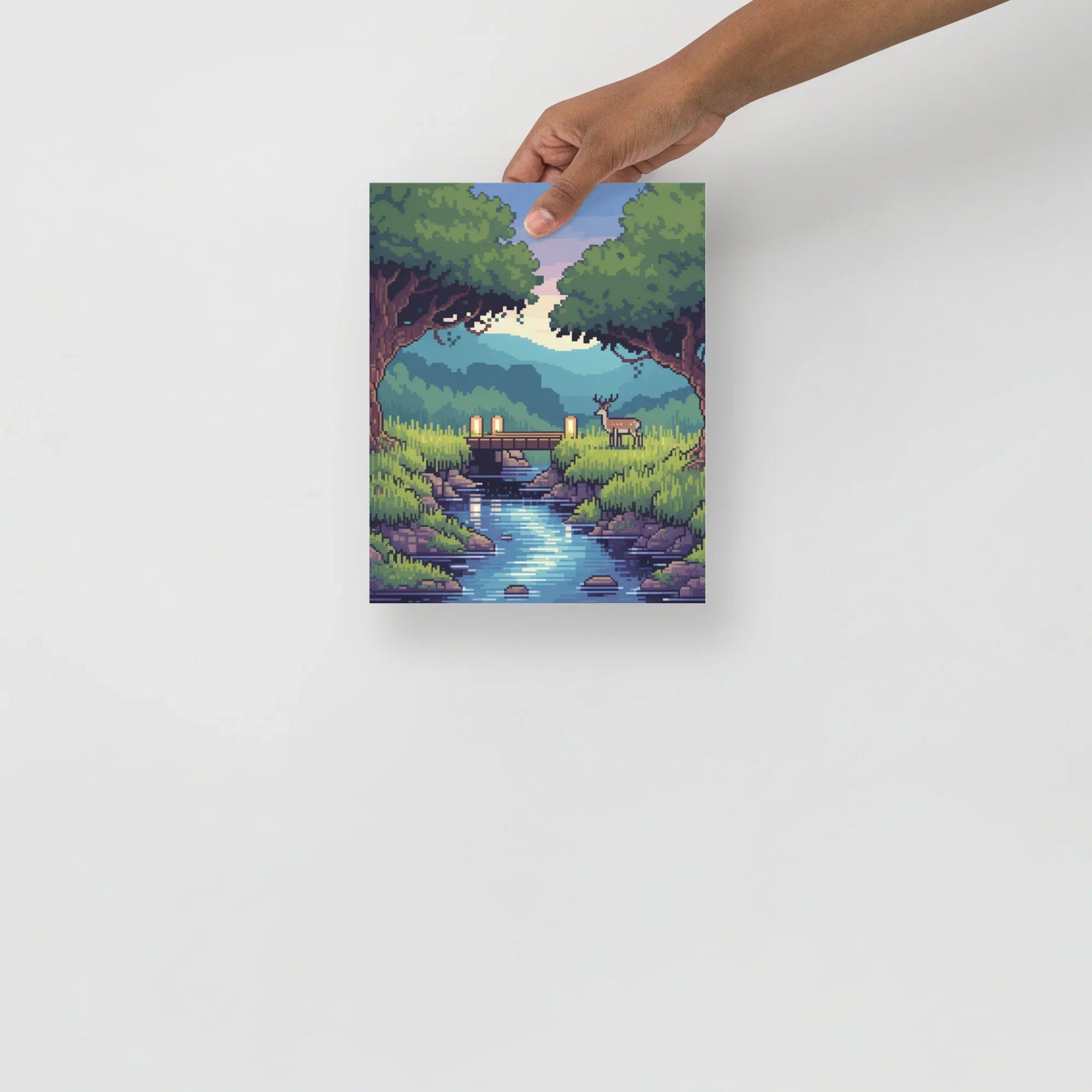 Whispering Grove – Pixel Forest Adventure Art Print - RaZits