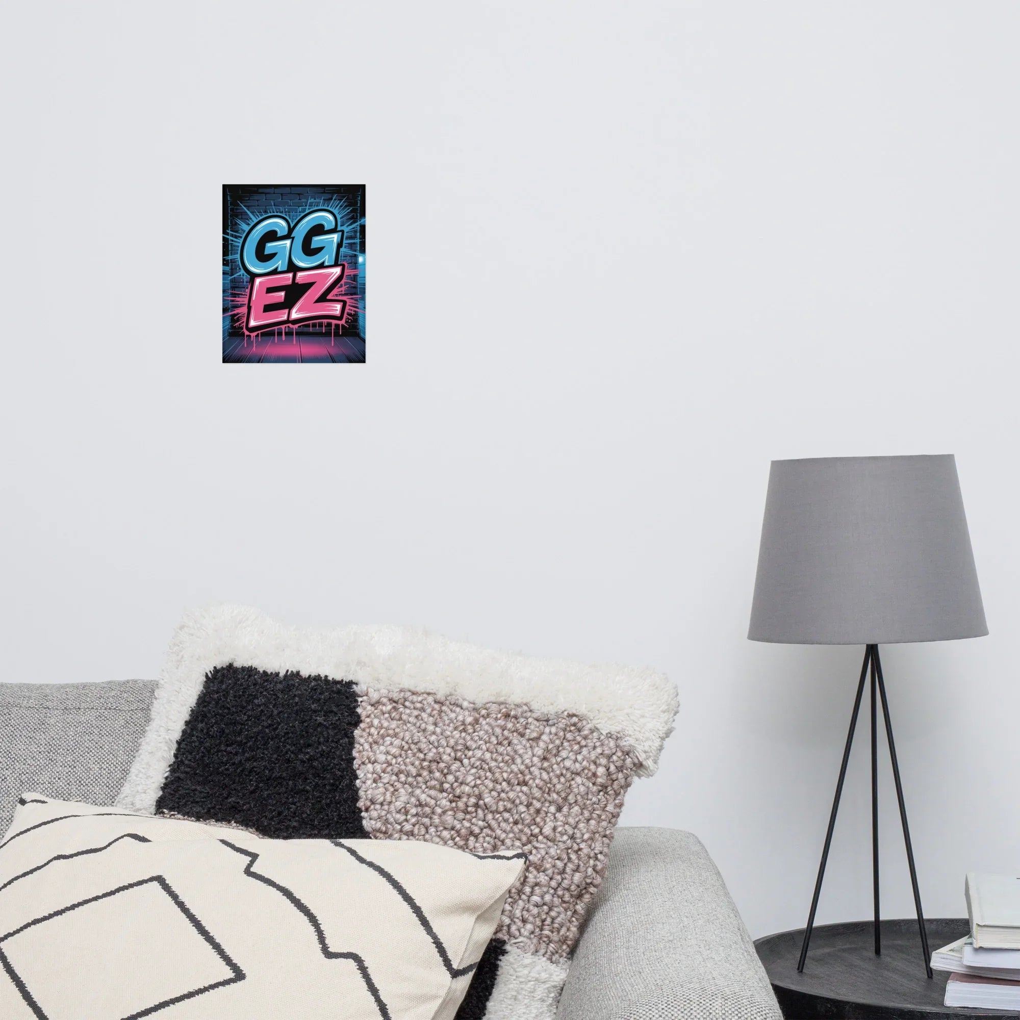 GG EZ - Neon Graffiti Gaming Poster - RaZits