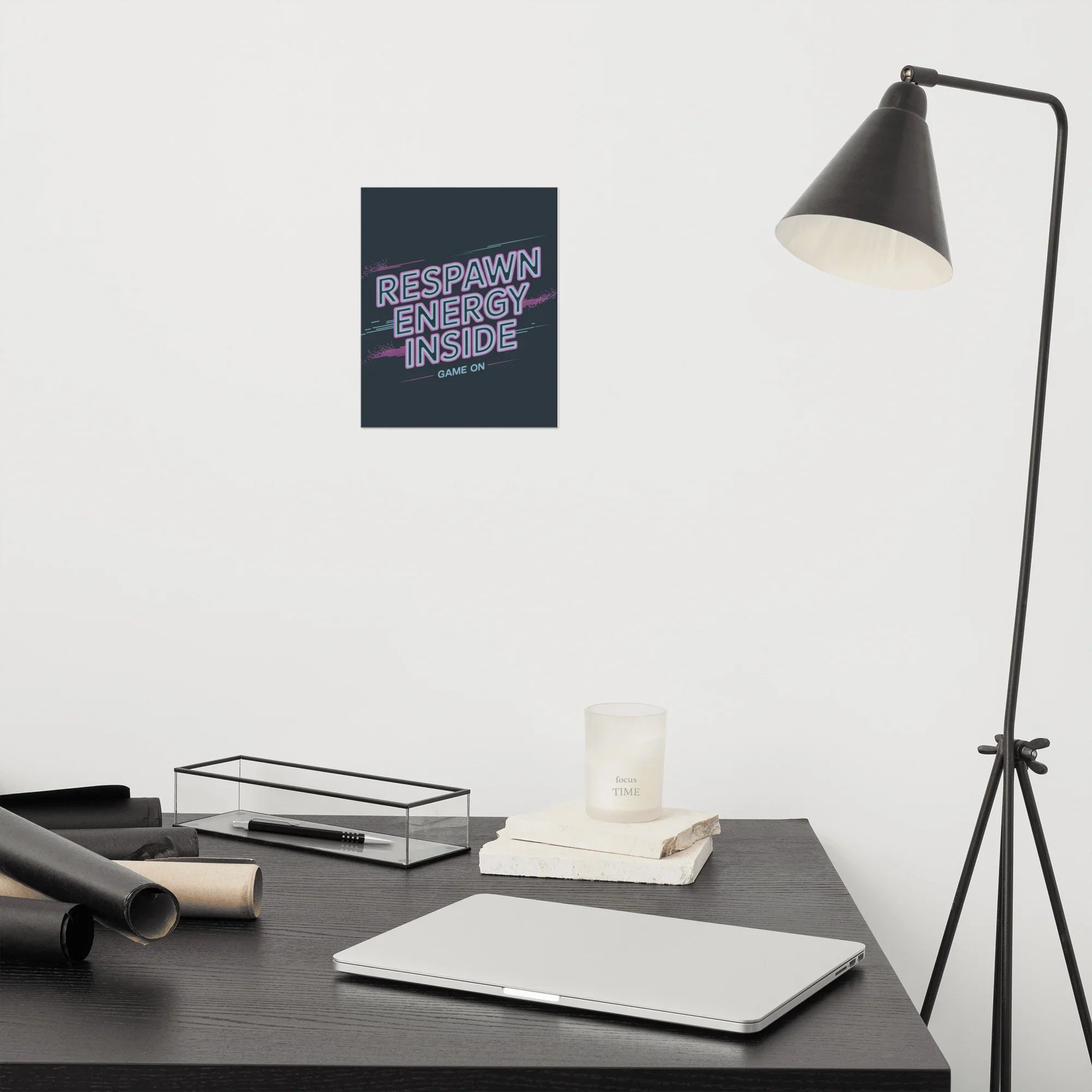 Respawn Energy Inside – Neon Gamer Motivation Art - RaZits